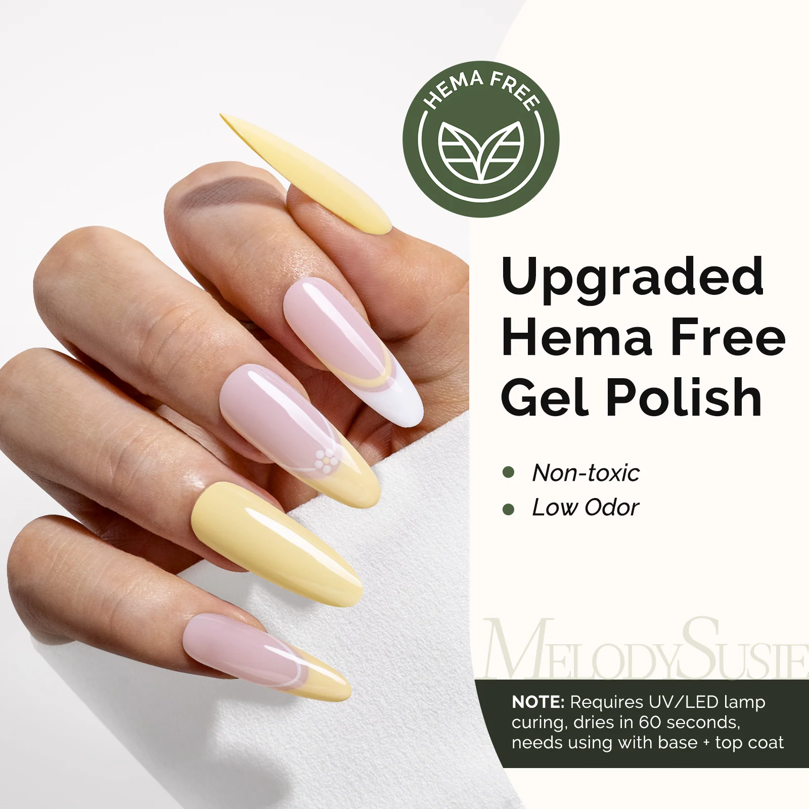 HEMA-Free Gel Nail Polish 0.5 fl oz/15ml in Thick Light Yellow K0970