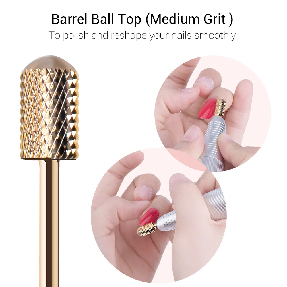 Gold Carbide Nail Drill Bits Set (7Pcs)