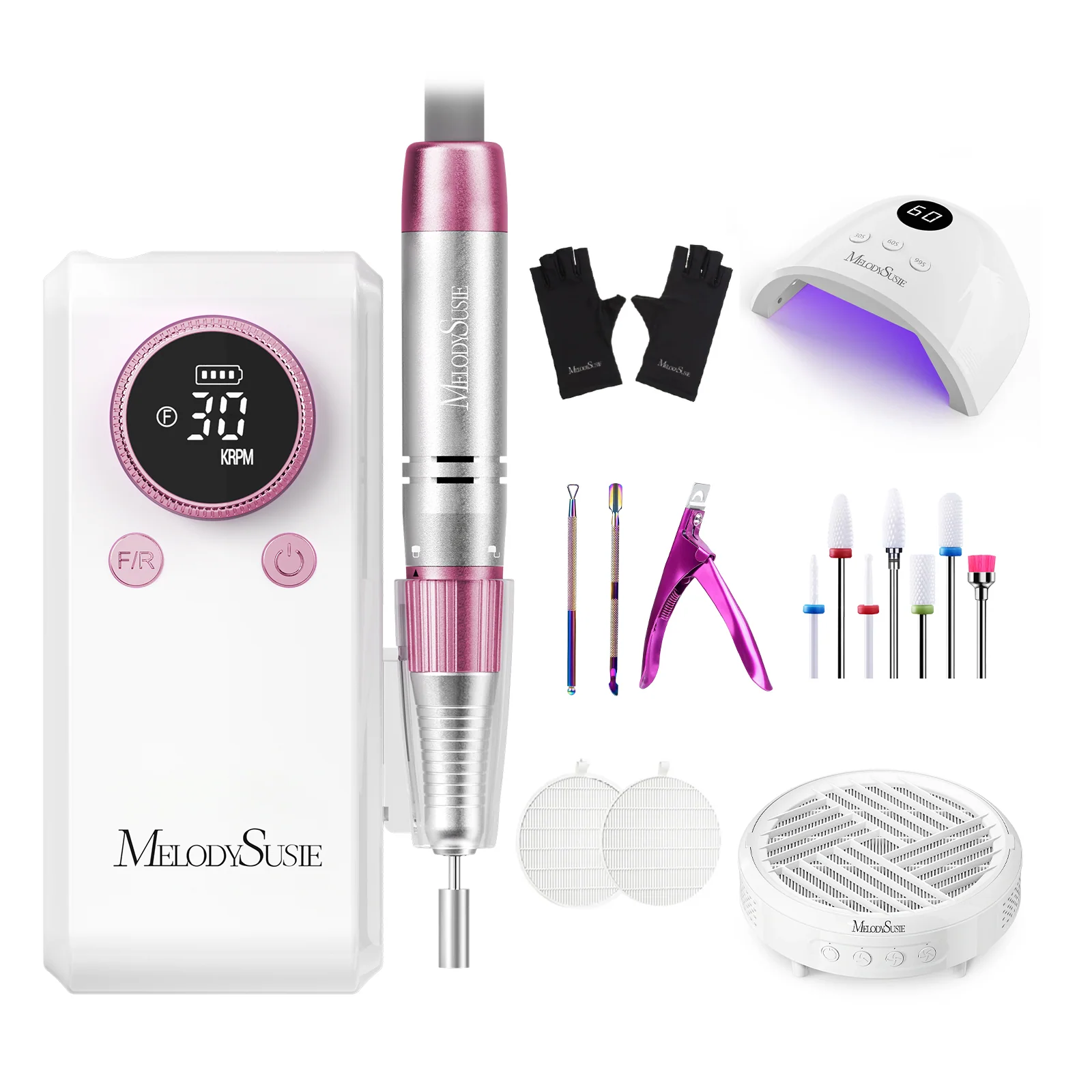 New Triplet Nail Drill Series with Stand Bundle for Manicures