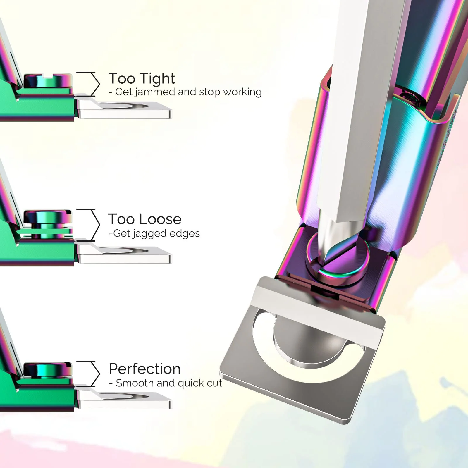Acrylic Nail Clippers 4 in 1 Kit-Rainbow Manicure Tool Set