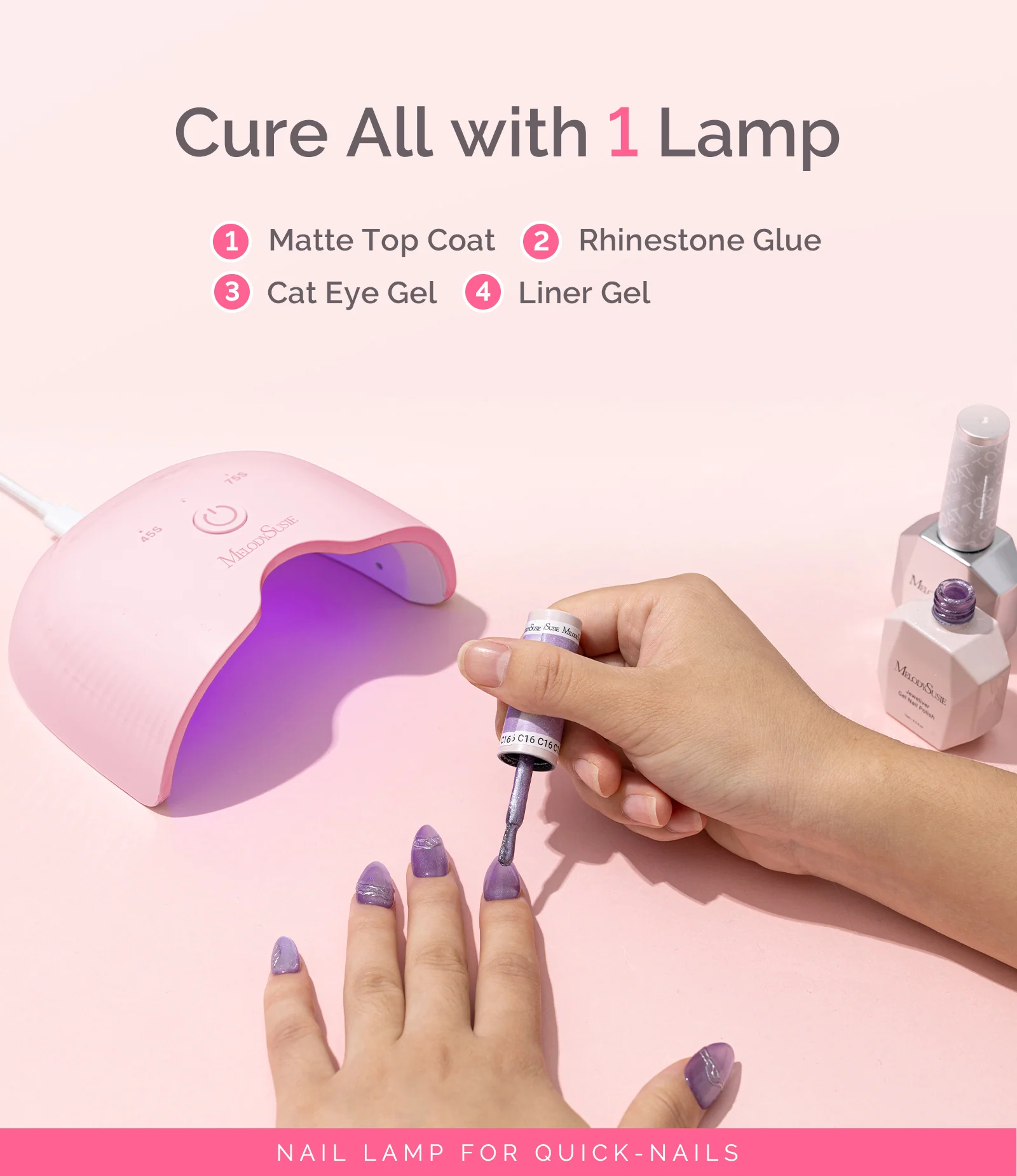 P-ART06F LED/UV Nail Lamp Compact Mini Gel Curing Light