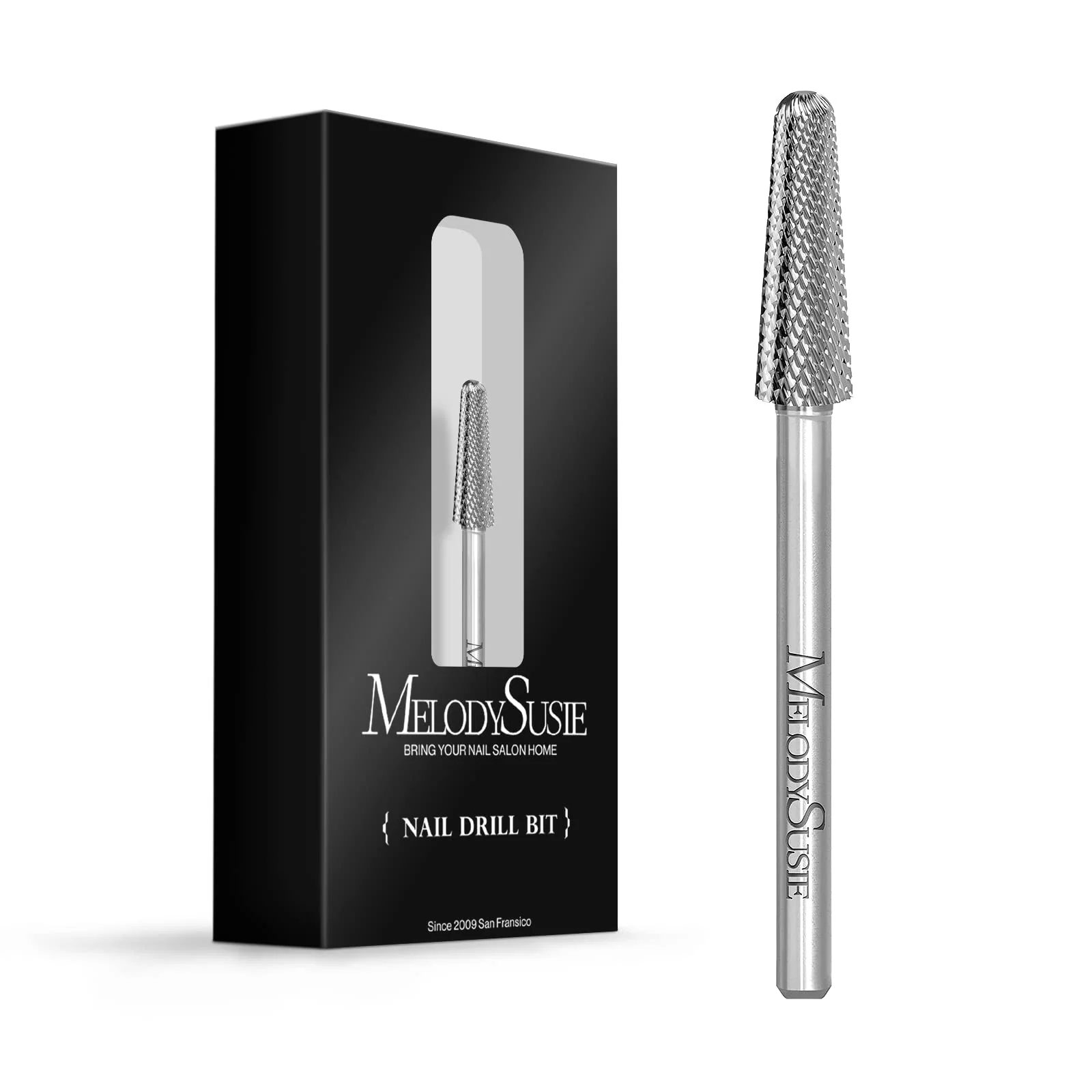 Cone Shape Cuticle Tungsten Carbide Nail Drill Bit for Right-Hand Use