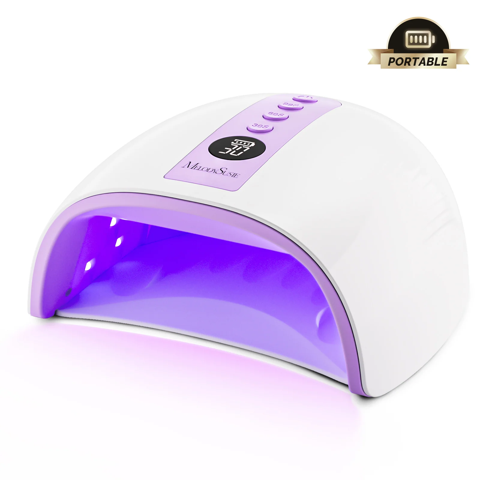 P-PLUS30G Rechargeable Cordless UV/LED Nail Lamp - Purple