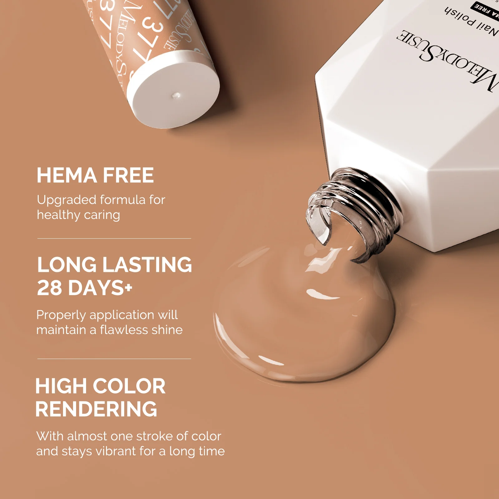 377 Caramel Brown HEMA-Free Gel Nail Polish 0.5 fl oz 15ml
