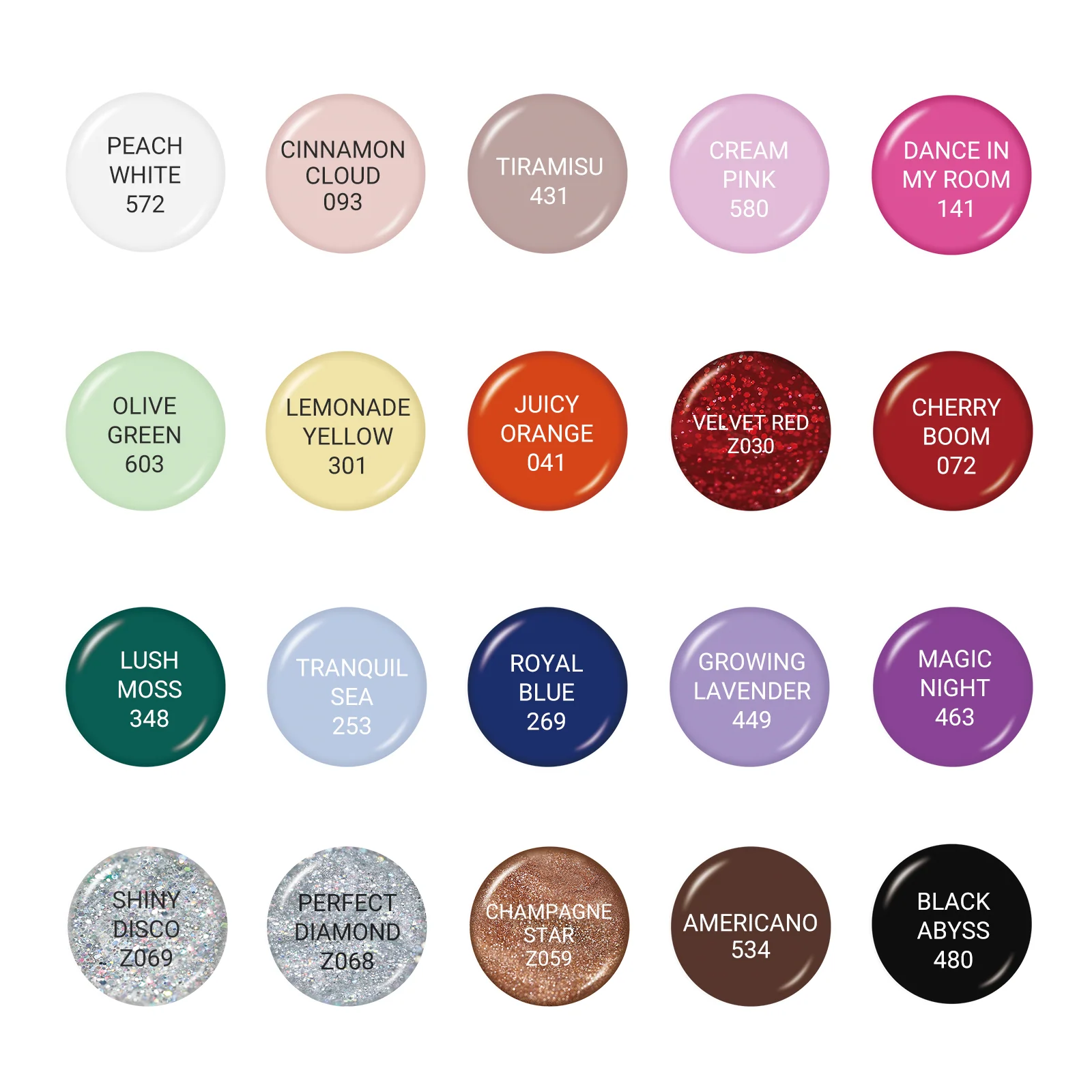 Classic Colors TPO-Free Thick Gel Nail Polish Gift Box - 20 Colors