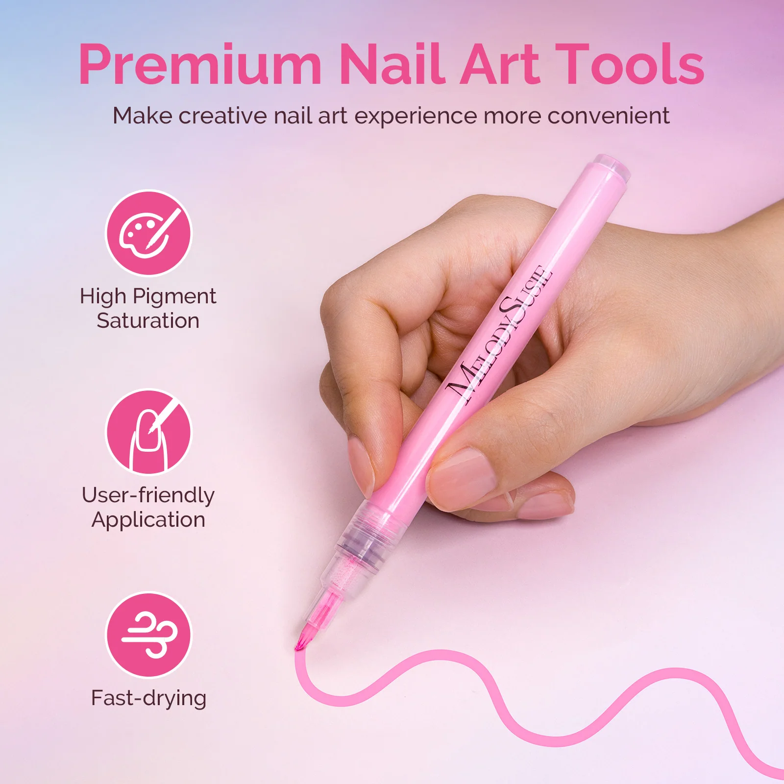 Nail Art Pens Set in 12 Colors with 0.7mm Tips