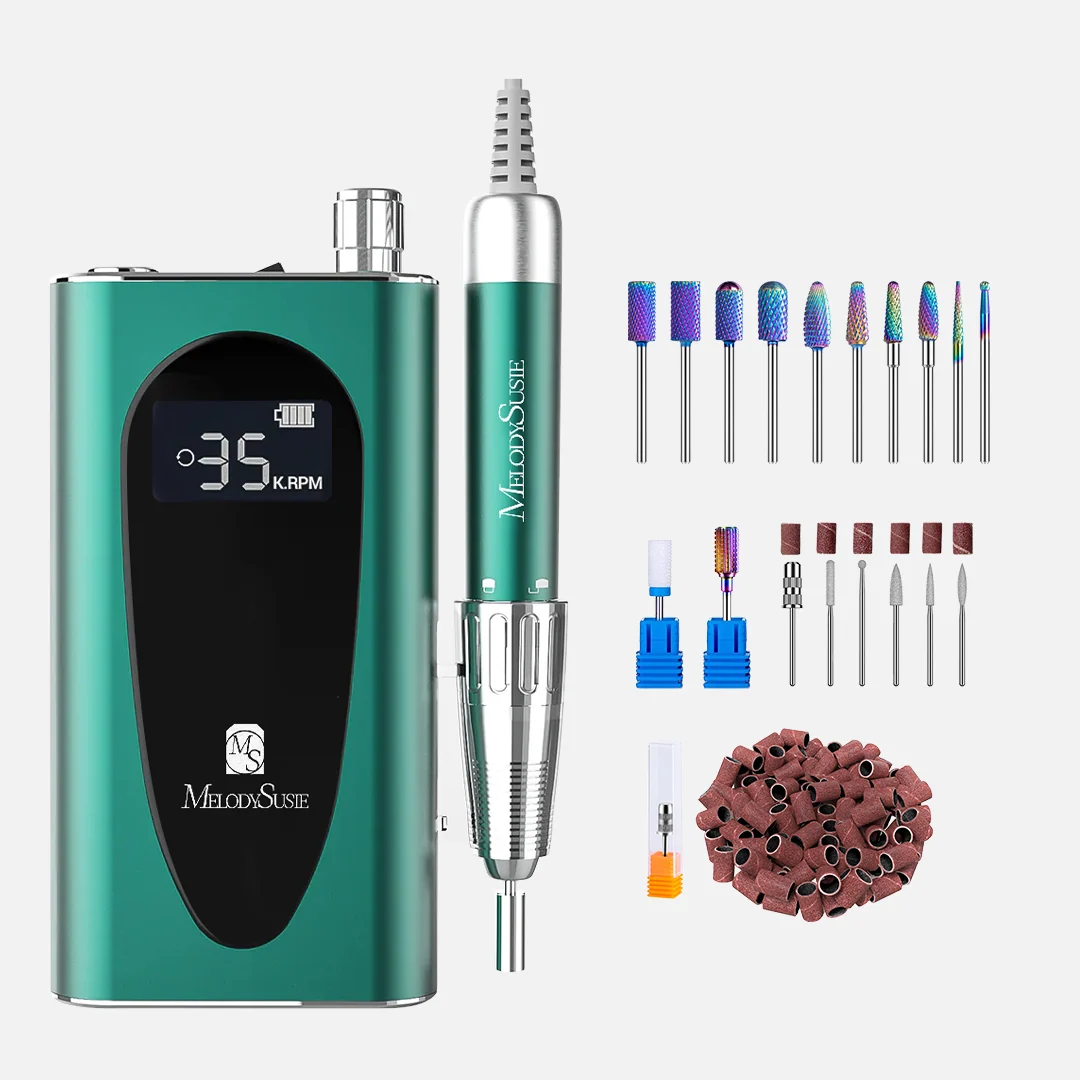 Sparkle Plus(MM400C) Rechargeable Nail Drill 35,000RPM Cordless for Mobile Techs