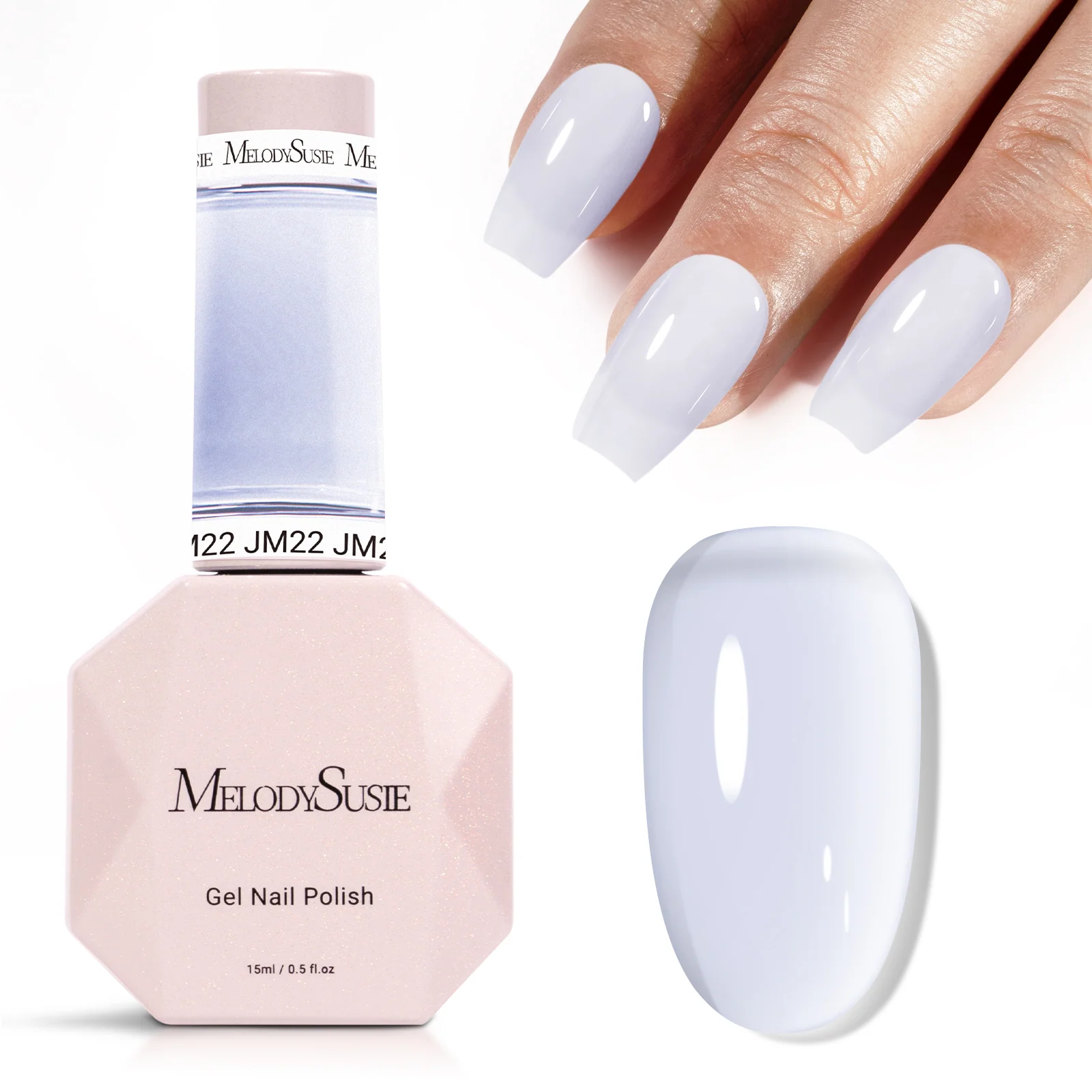 Jeweliver Jelly TPO-Free Gel Nail Polish Milky 0.5 fl oz/15ml JM22
