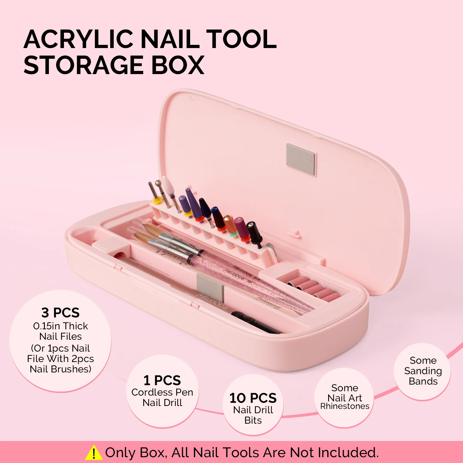 Acrylic Nail Tool Storage Box(ONLY BOX)