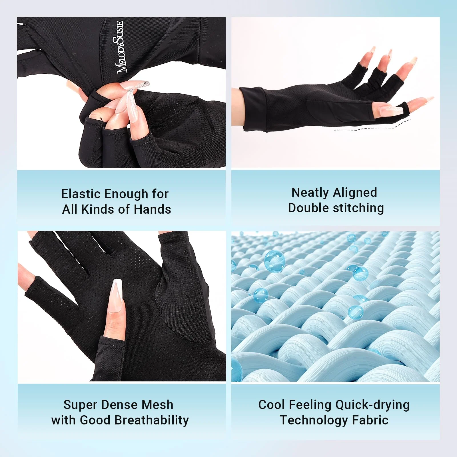 Premium UV Shield Manicure Gloves for Nail Care and Outdoor Sun