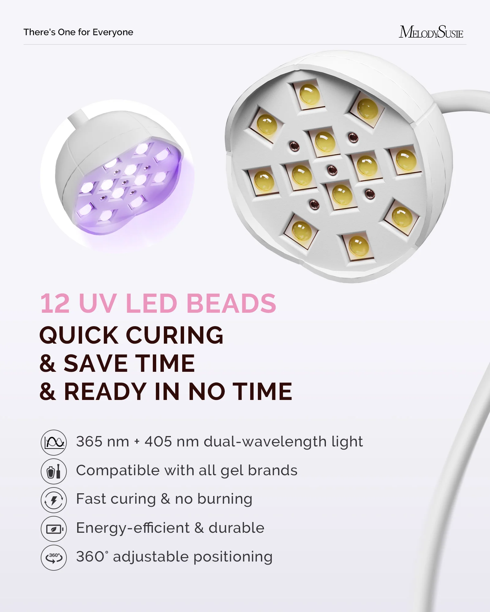 P-ArtM2 Gooseneck Cordless UV Nail Lamp in White