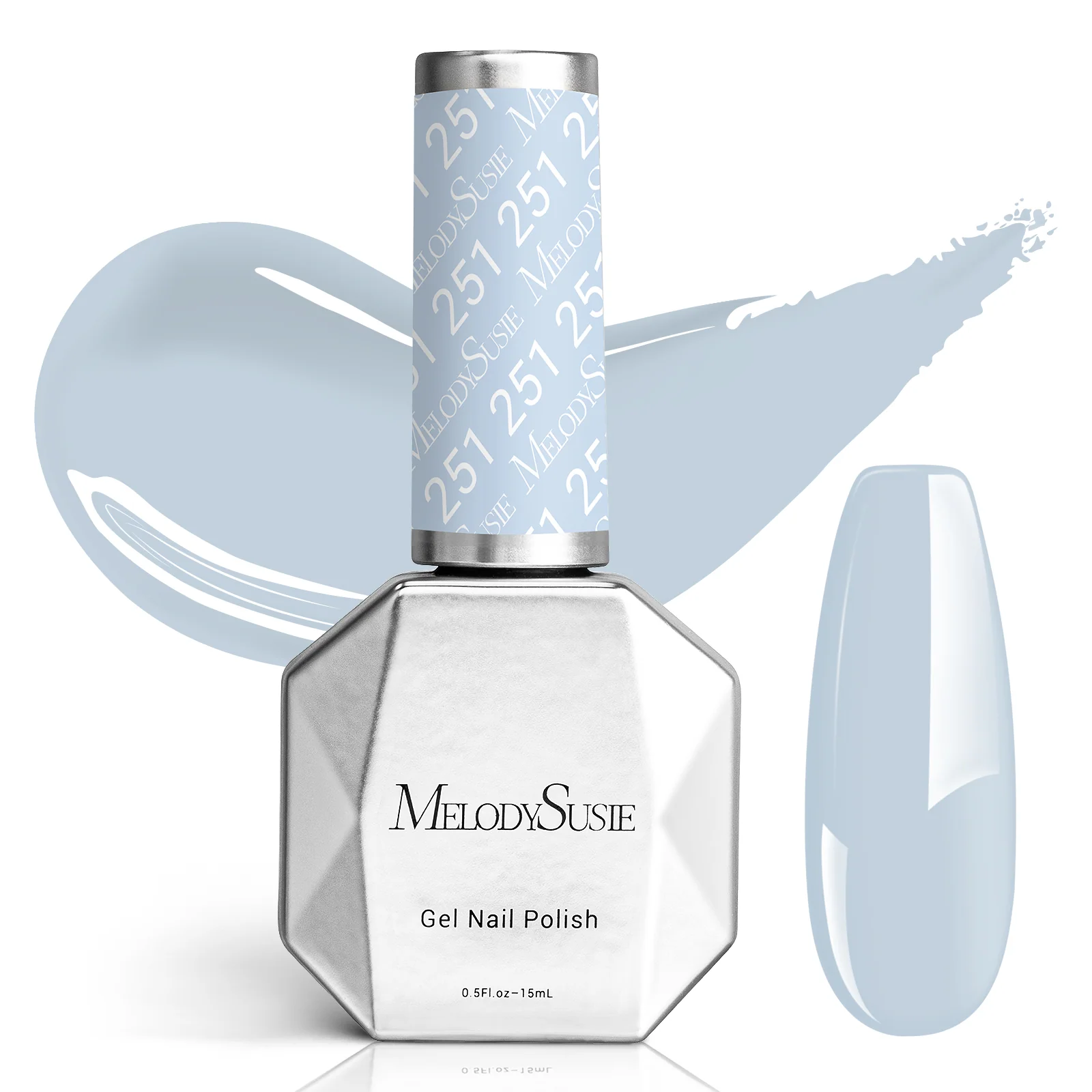 251 Cerulean Blue - TPO-Free Faster UV Curing Gel Nail Polish 0.5 fl oz/15ml