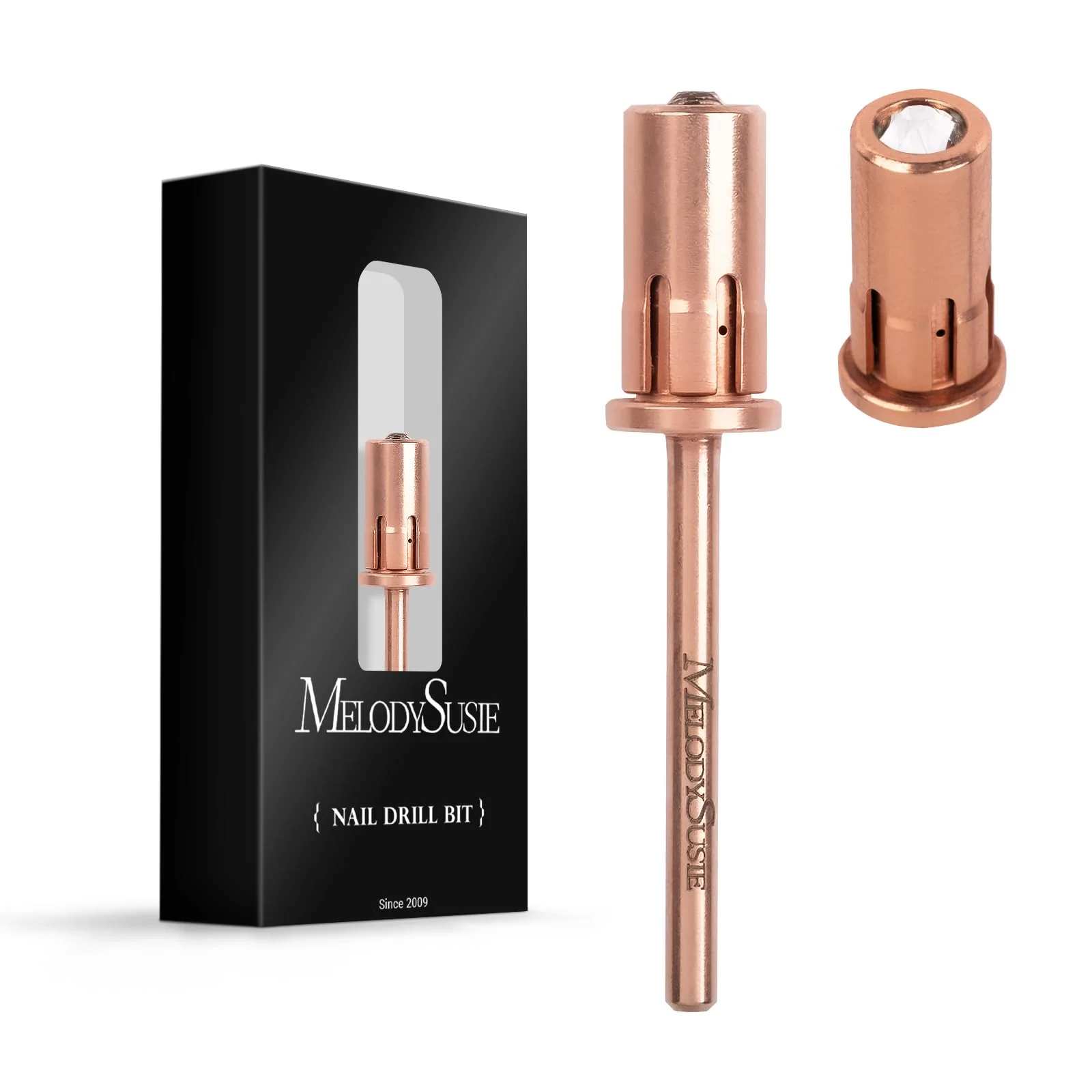 Crystal Top Barrel Shaped Mandrel Bit for 3/32 Inch Nail Drills