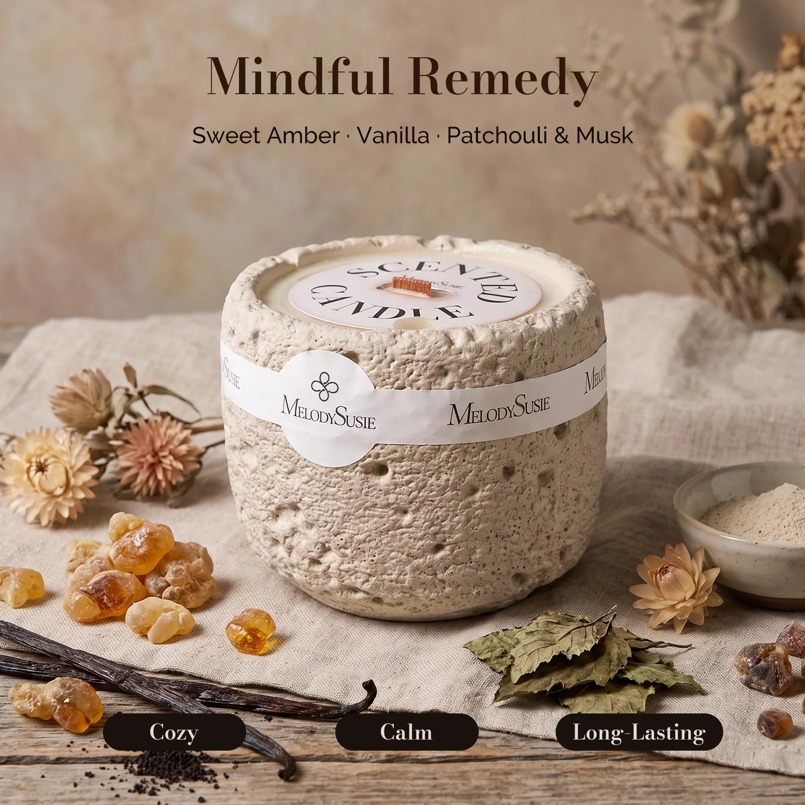 New Scented Candle Gift Set with Crystal Ornament