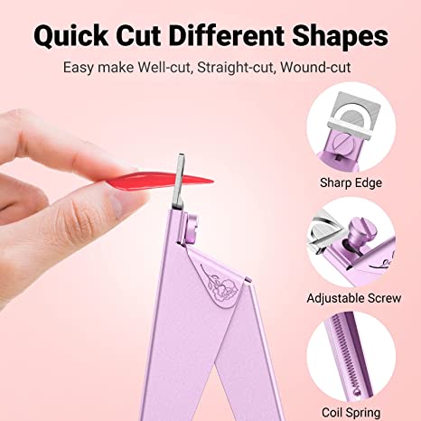 Melodysusie Acrylic Nail Clipper 4 in 1 Kit in Pink