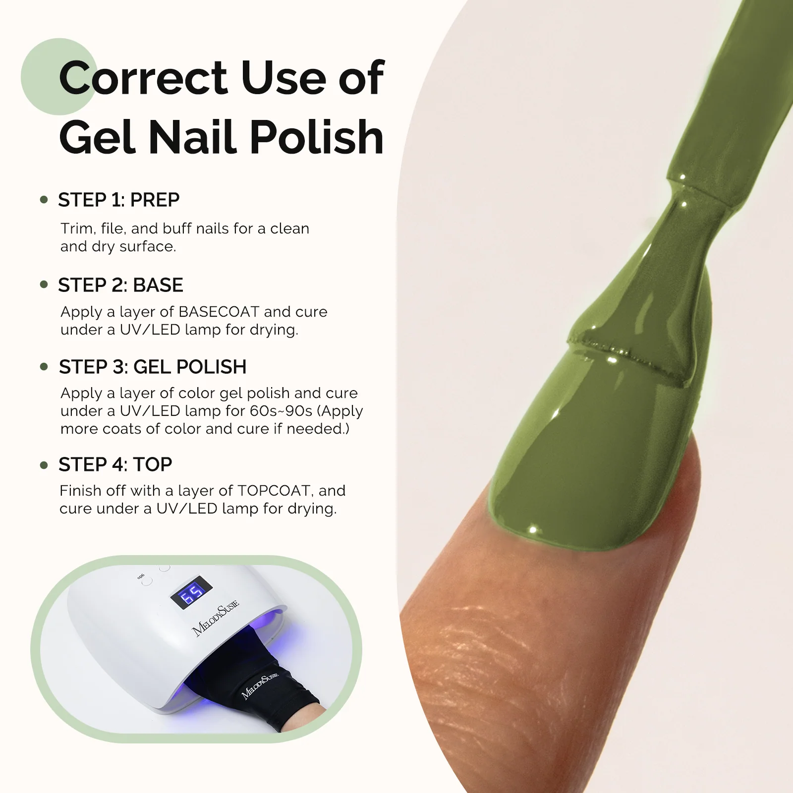 603 Olive Green HEMA-Free Gel Nail Polish 0.5 fl oz/15ml