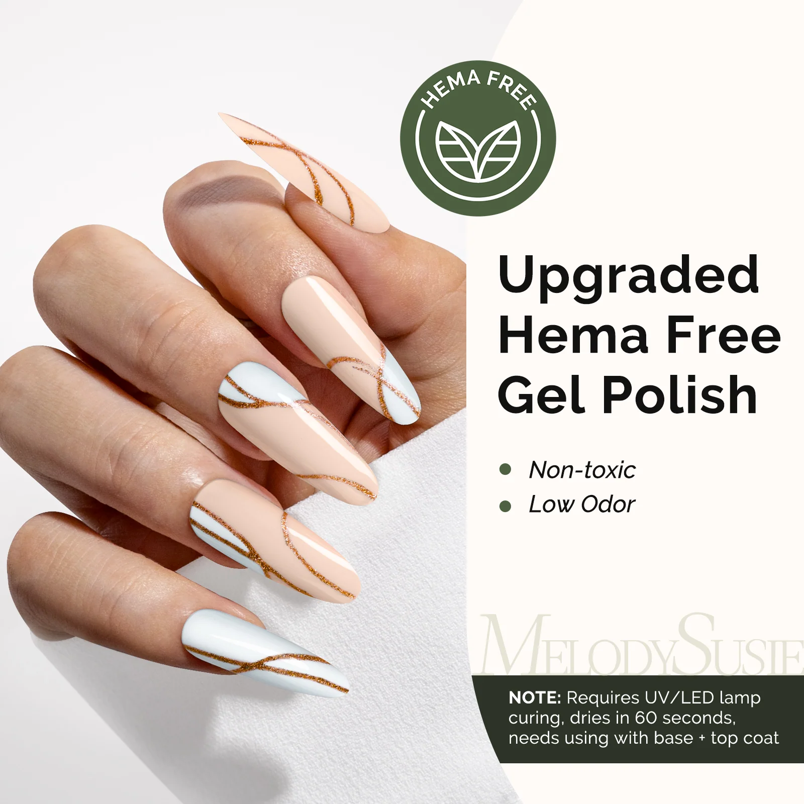 HEMA-Free UV Gel Nail Polish 0.5 fl oz/15ml - Thick Light Nude K0433