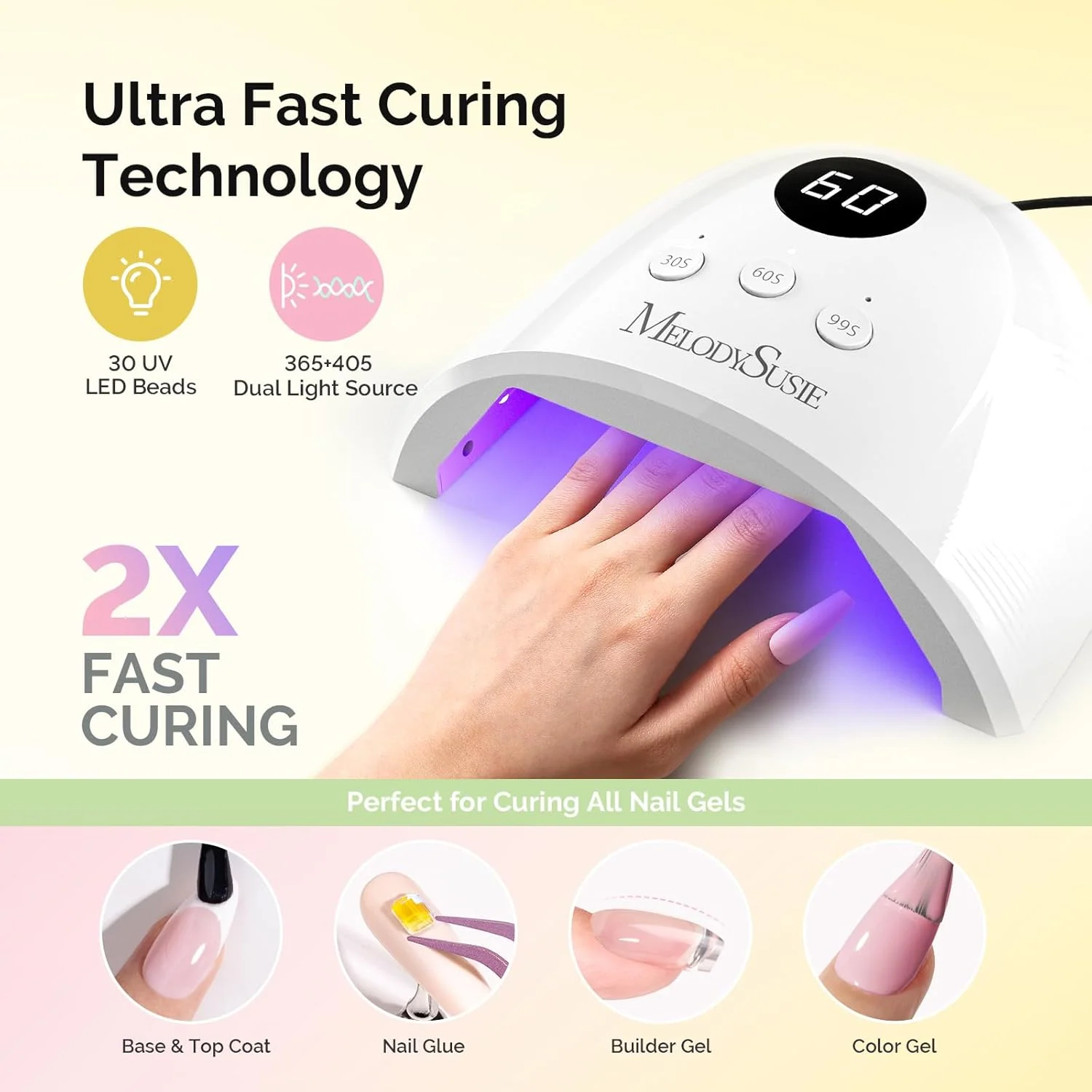 Gel Nail Polish Kit with UV Nail Lamp for Salon-Style Nails at Home