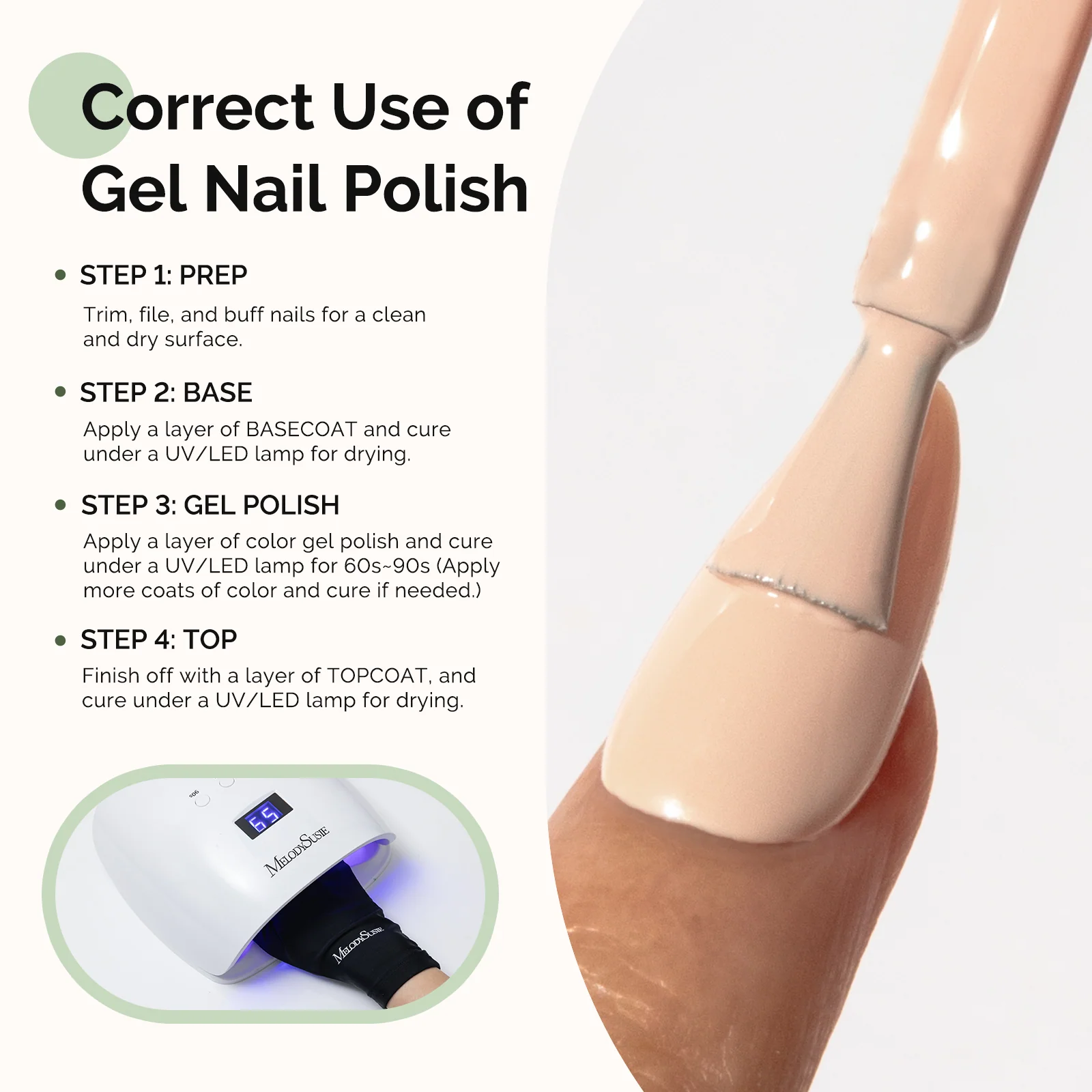 HEMA-Free UV Gel Nail Polish 0.5 fl oz/15ml - Thick Light Nude K0433