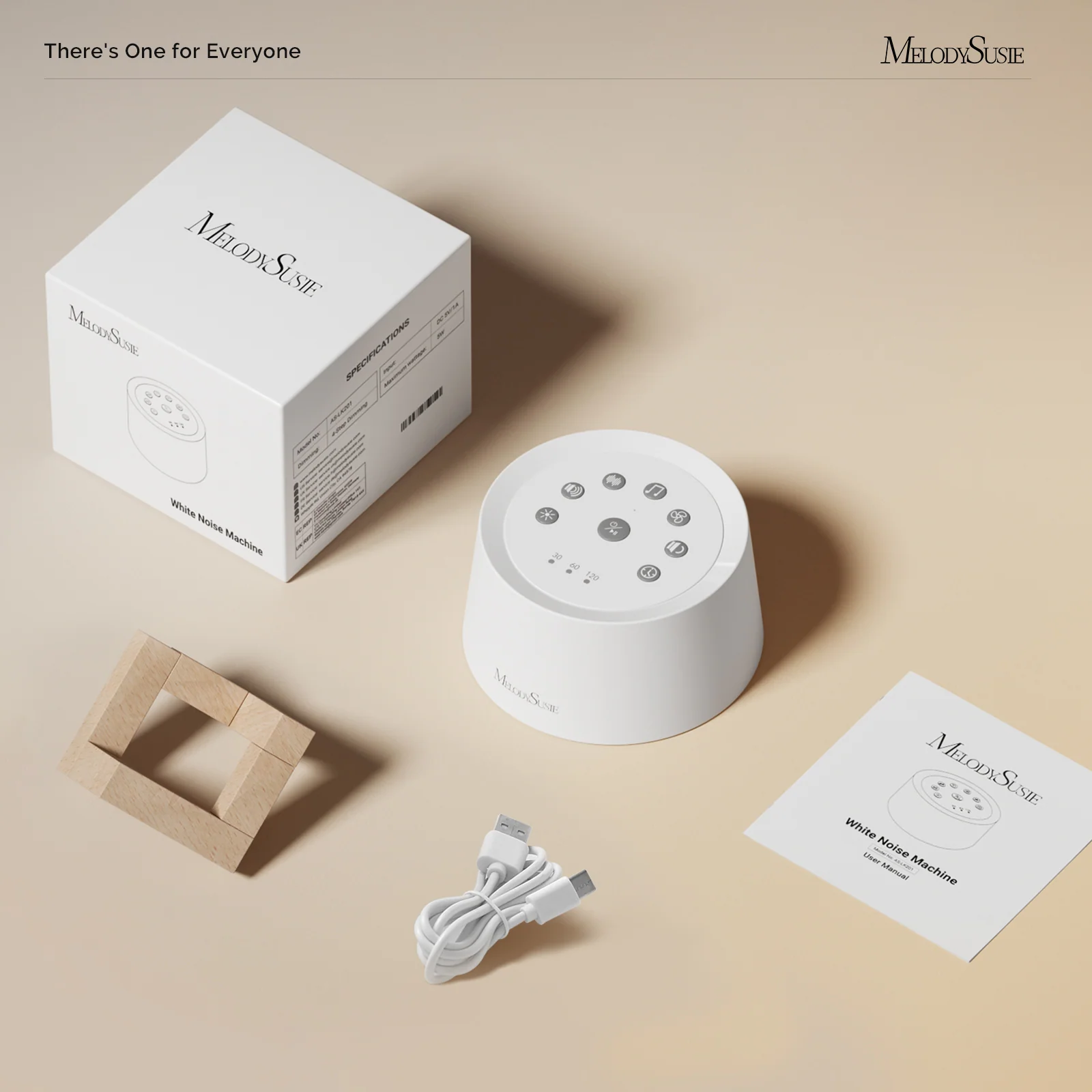 MelodySusie Portable White Noise Machine with Night Light and 31 Sounds