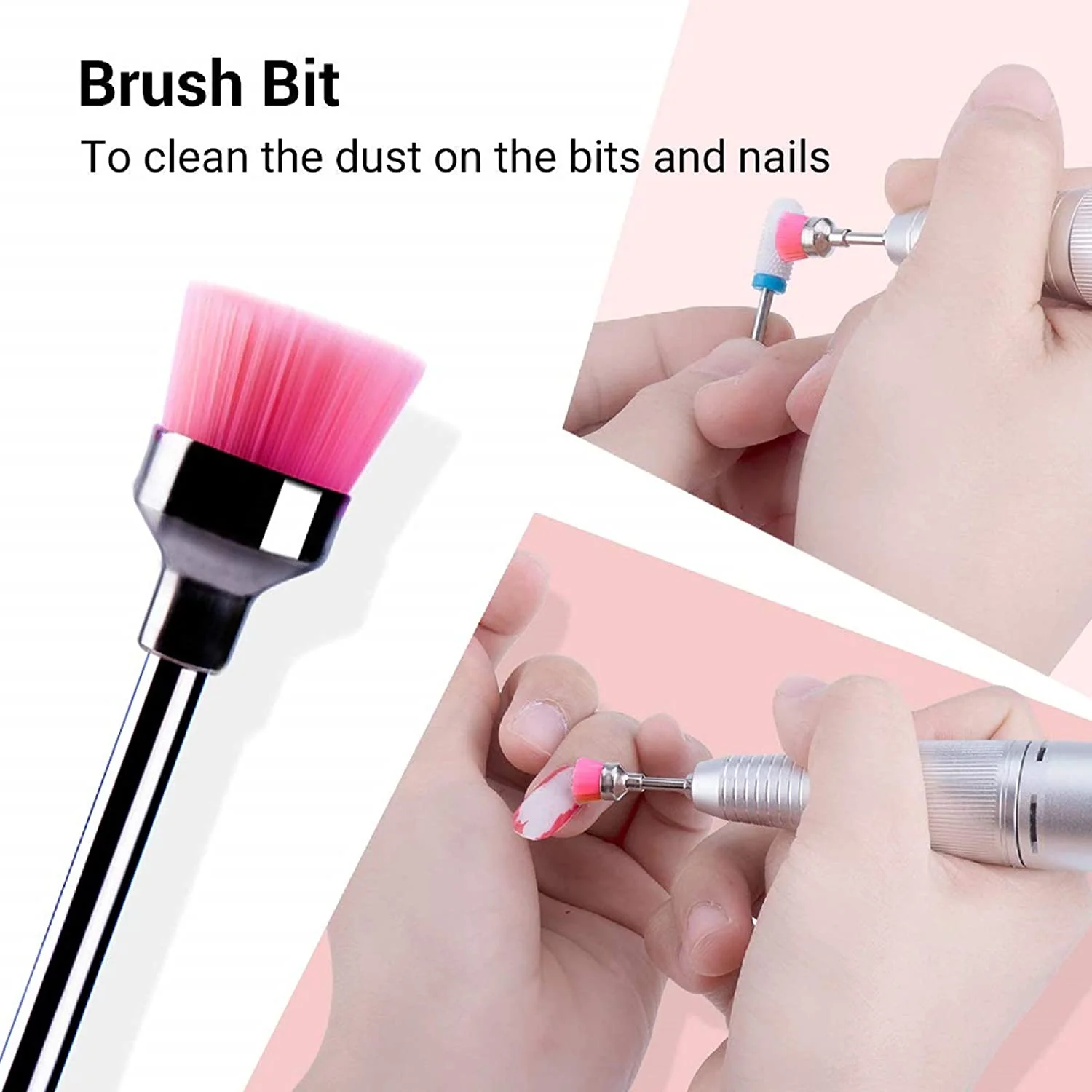 Colorful Diamond Cuticle Nail Drill Bits Set 10Pcs for Nail Care
