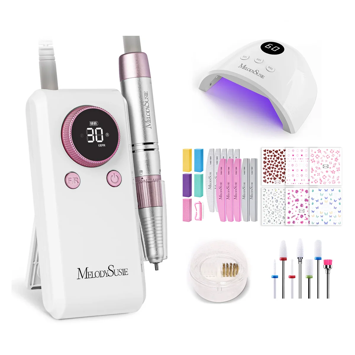 New Triplet Nail Drill Series with Stand Bundle for Manicures
