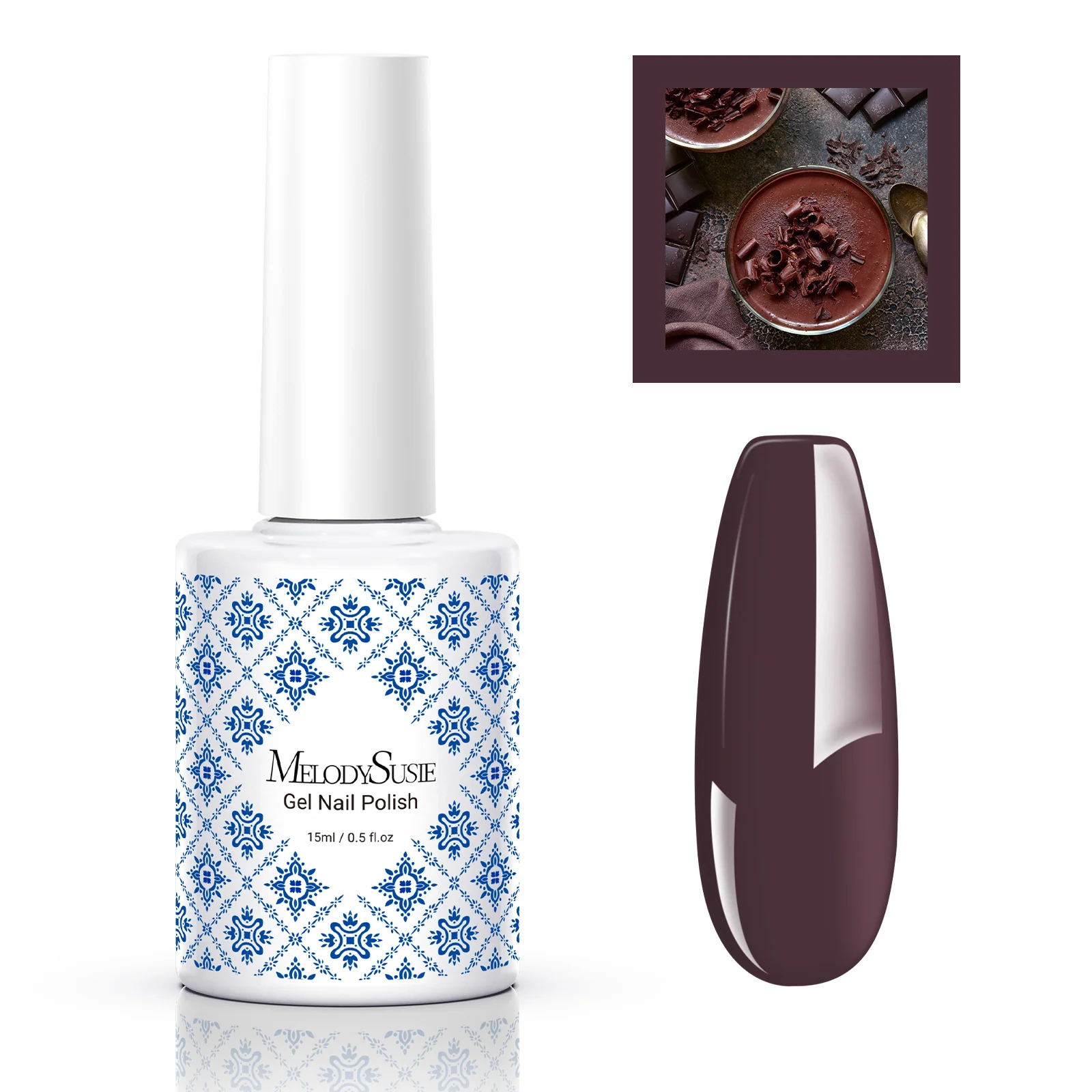 Fleurwee HEMA-Free & HPMA-Free & TPO-Free 凝胶指甲油 植物基 0.5 fl oz/15ml - P30 Chocolate Mousse