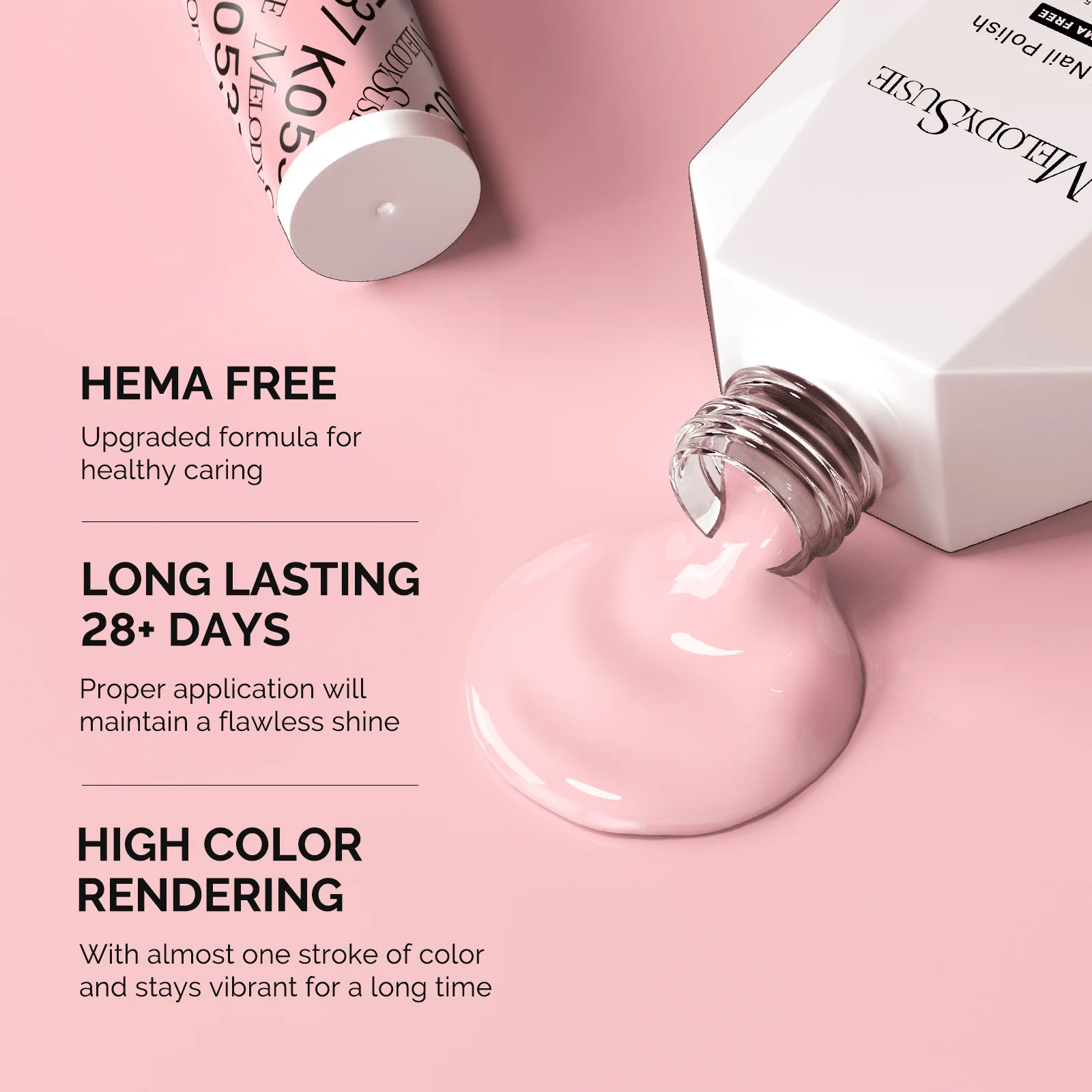 HEMA-Free Gel Nail Polish 0.5 fl oz/15ml - K0537 Thick Beige Pink