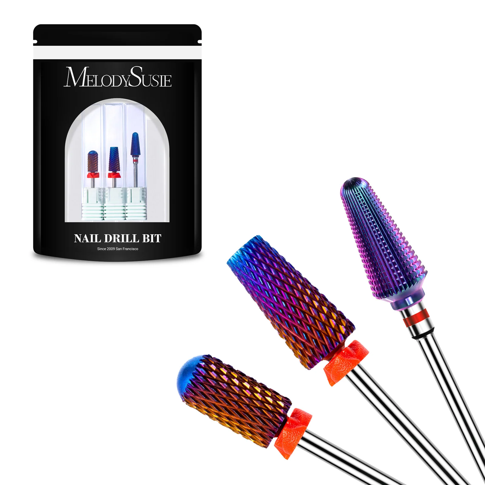 3Pcs Carbide Tungsten Nail Drill Bits Set for Electric Drills