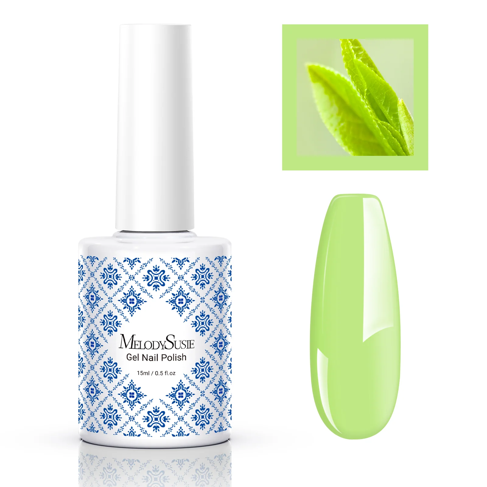 Fleurwee HEMA-Free & HPMA-Free & TPO-Free Gel Nail Polish Plant-based 0.5 fl oz/15ml - P42 Buds Green