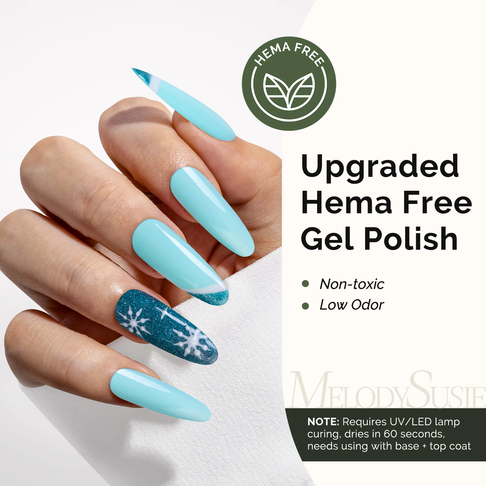 HEMA-Free Gel Nail Polish 0.5 fl oz/15ml - K0726 Thick Cyan Blue