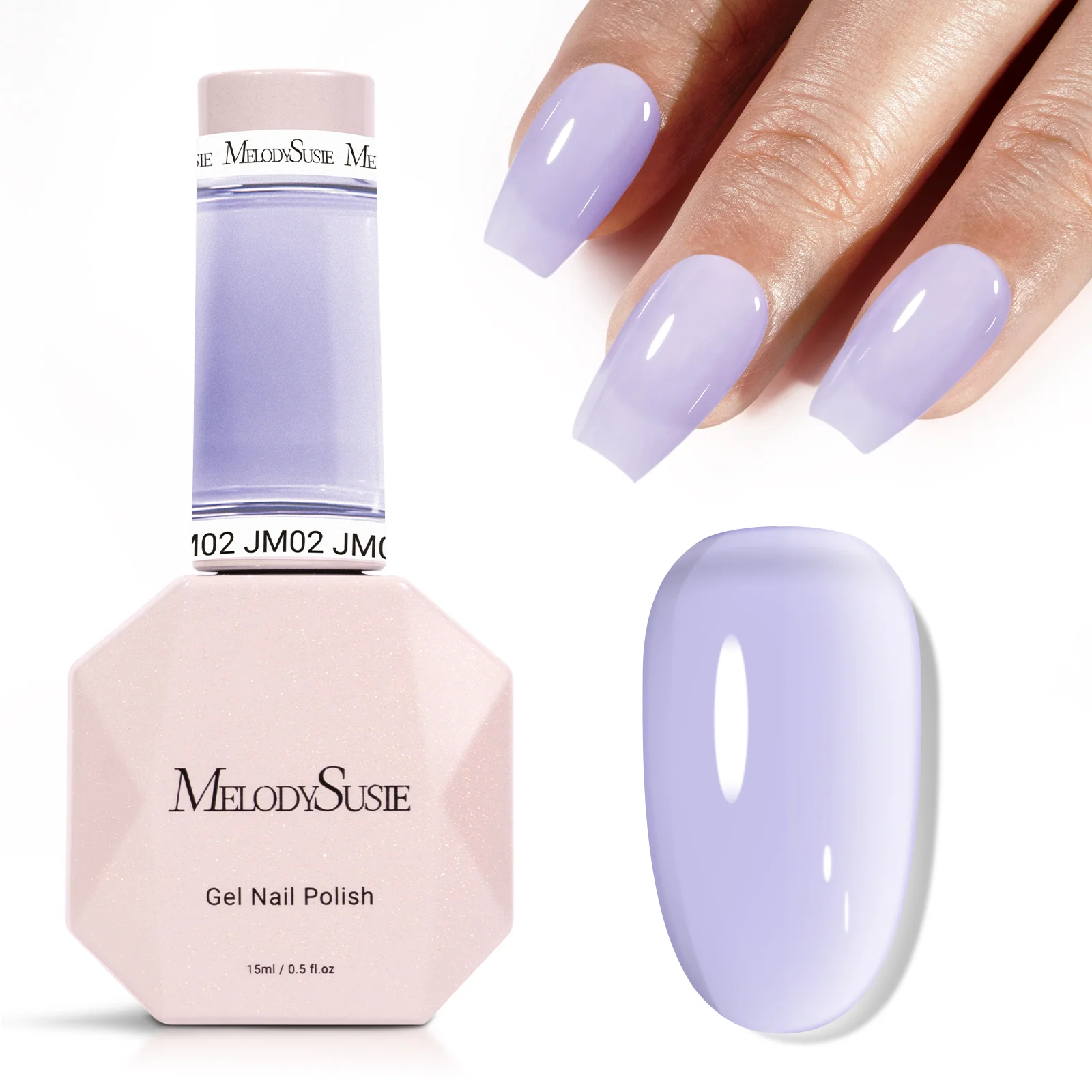 Jeweliver Jelly TPO-Free Gel Nail Polish Purple 0.5 fl oz/15ml JM02