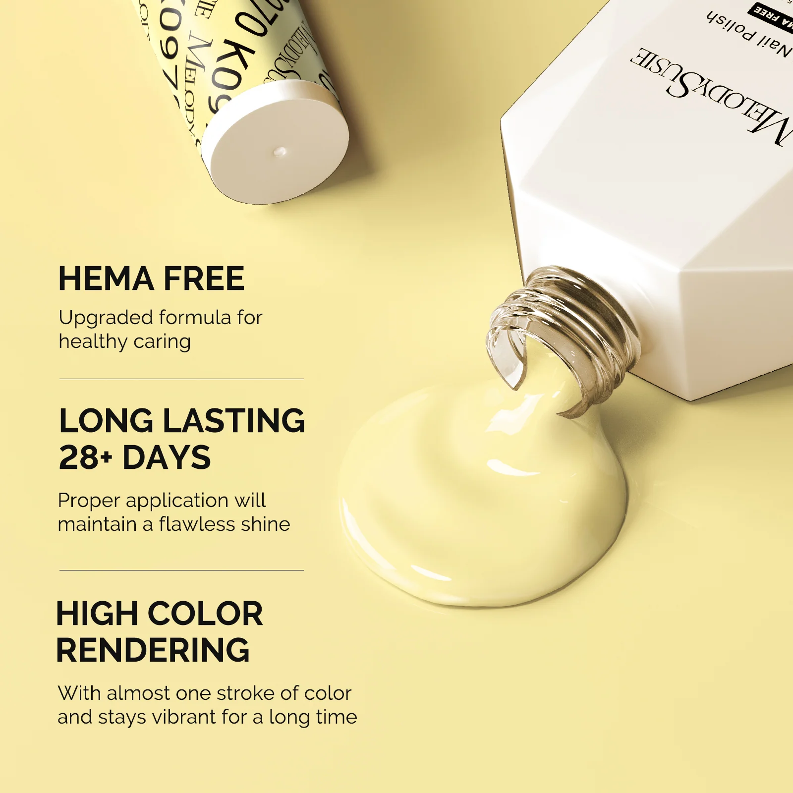 HEMA-Free Gel Nail Polish 0.5 fl oz/15ml in Thick Light Yellow K0970