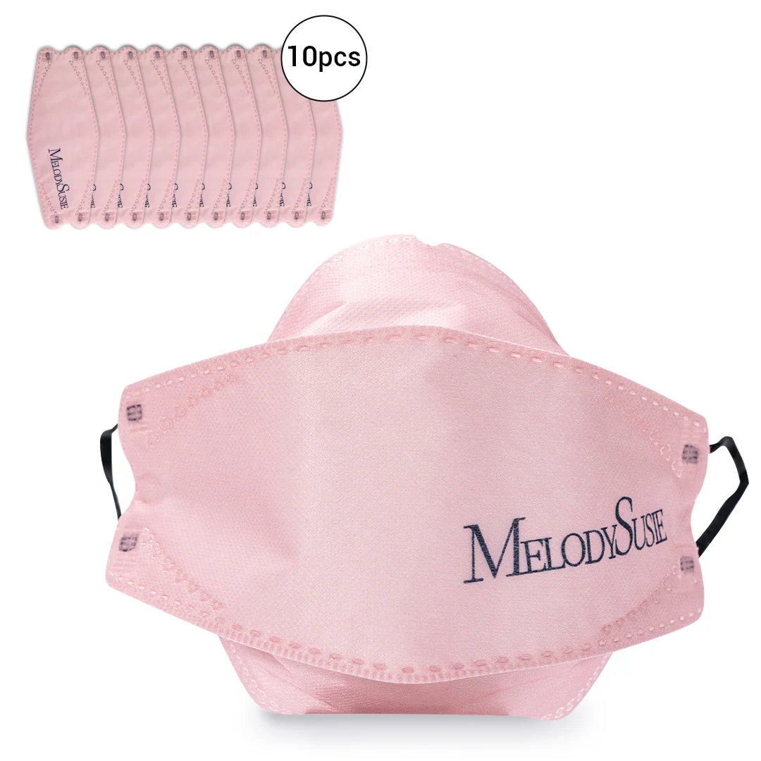 MelodySusie Pink Disposable Face Mask with 3-Layer Protection