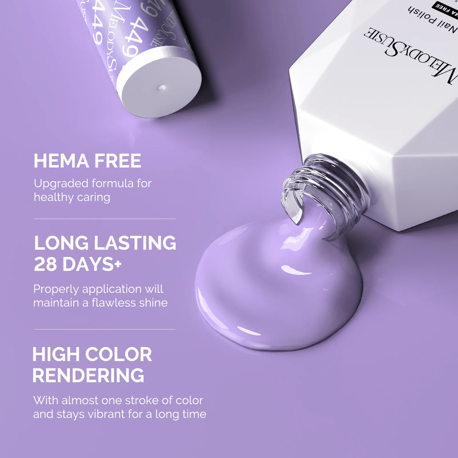 449 Purple HEMA-Free Gel Nail Polish 0.5 fl oz/15ml