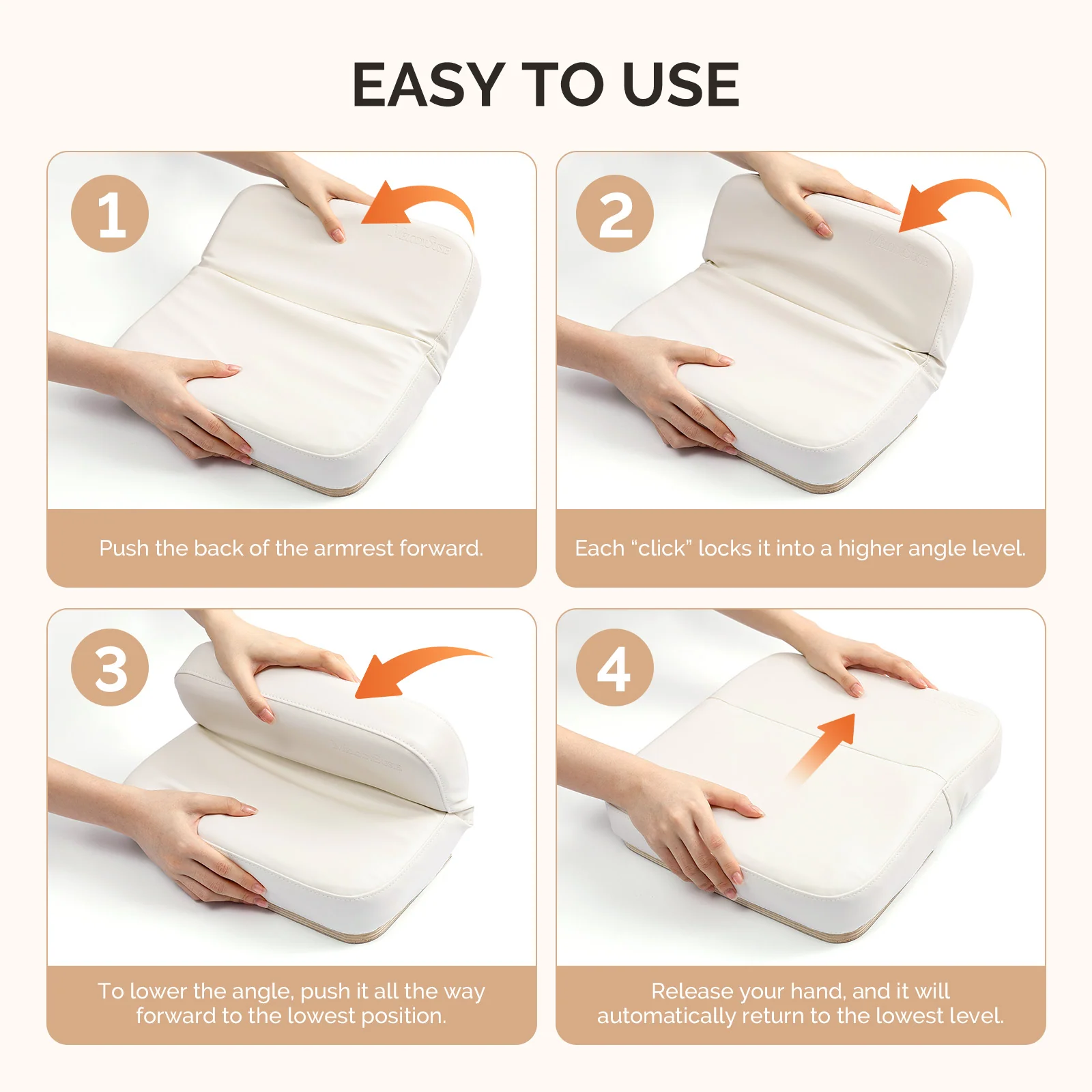 Foldable Nail Arm Rest with Adjustable Height for Manicure