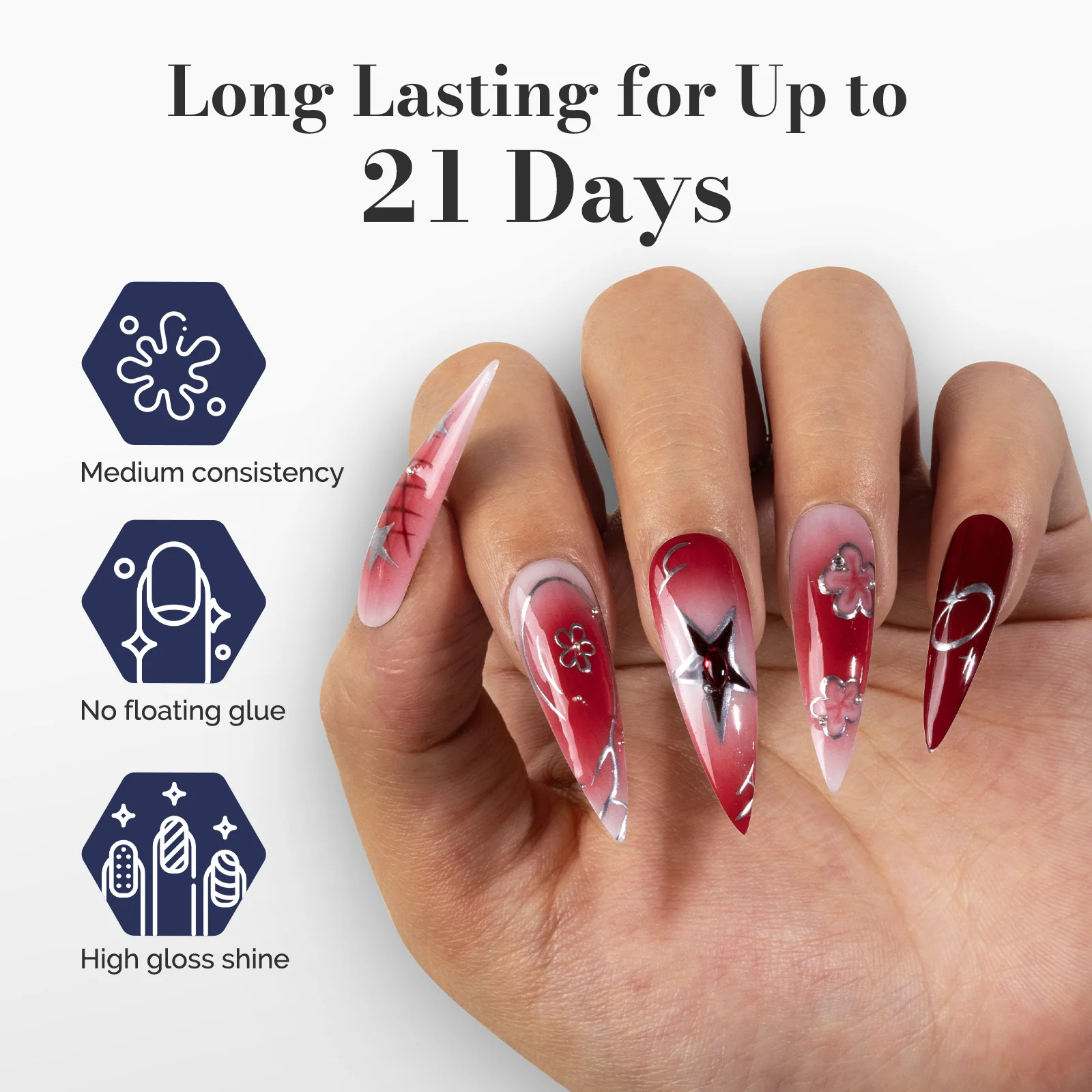 LED/UV Nail Lamps & Nail Drill Bits | MelodySusie HEMA-Free & HPMA-Free & TPO-Free 甲油胶 2瓶 Rose Red&Bordeaux Red Brown-P02+P29