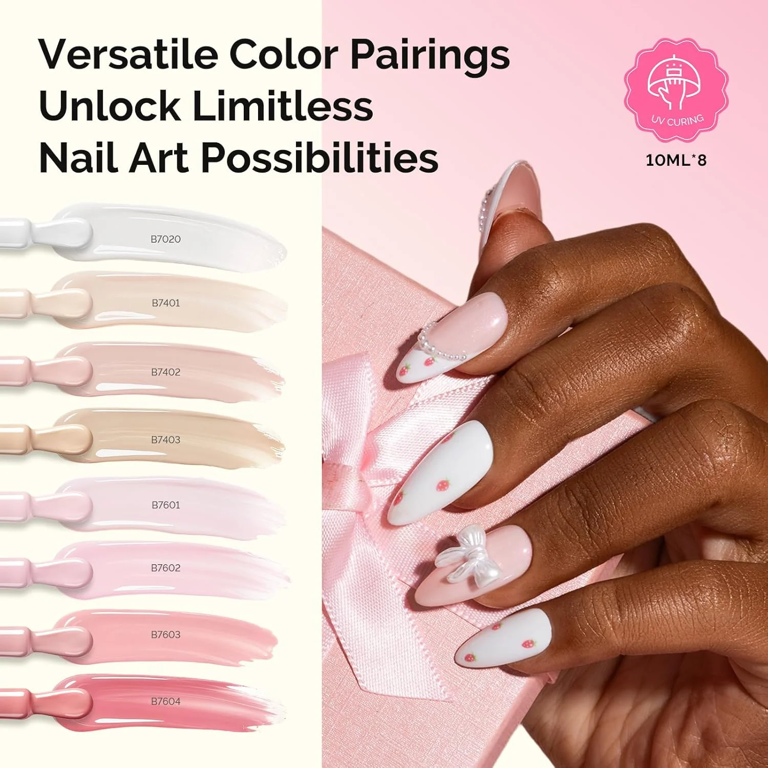 Gel Nail Polish Kit with UV Nail Lamp for Salon-Style Nails at Home