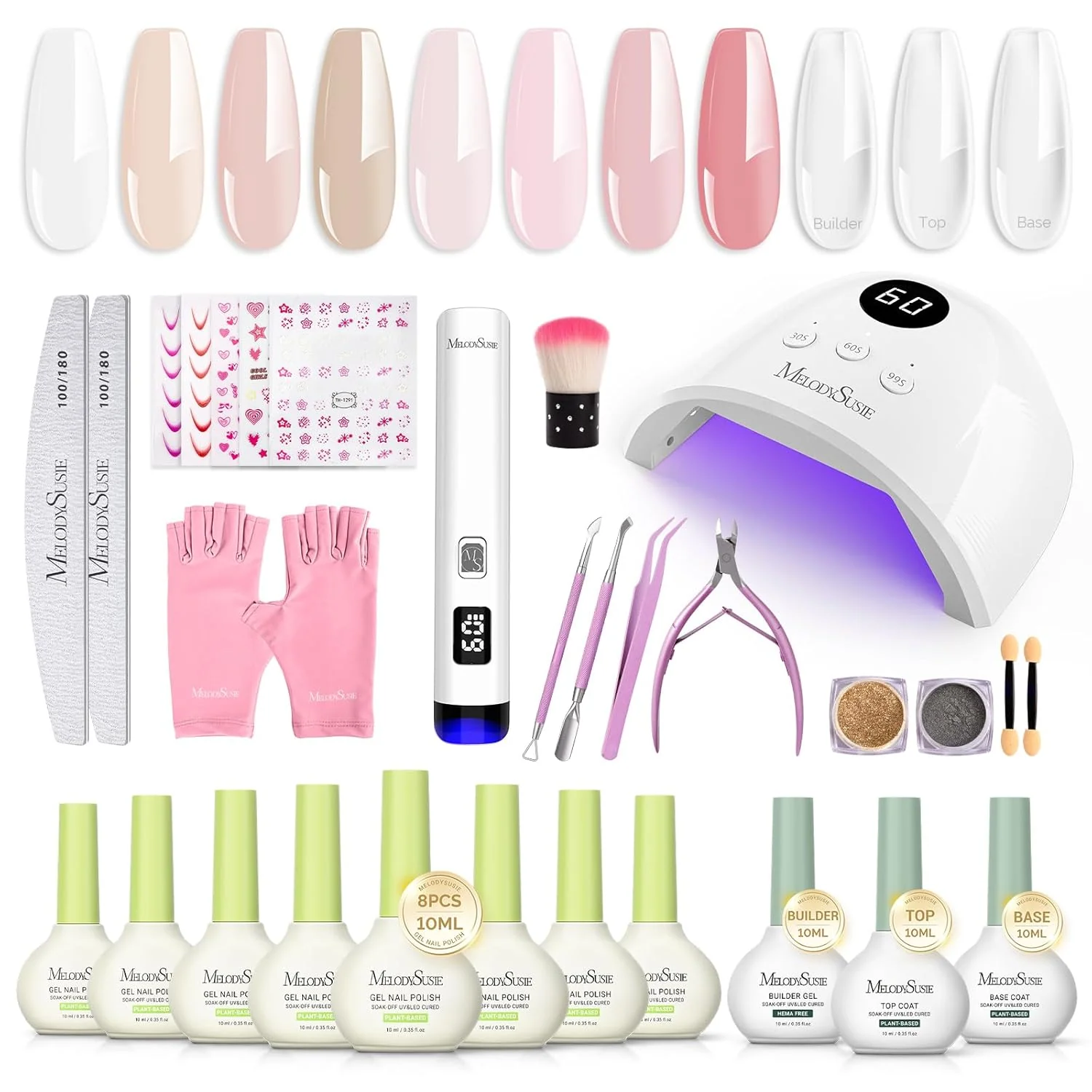 Gel Nail Polish Kit with UV Nail Lamp for Salon-Style Nails at Home