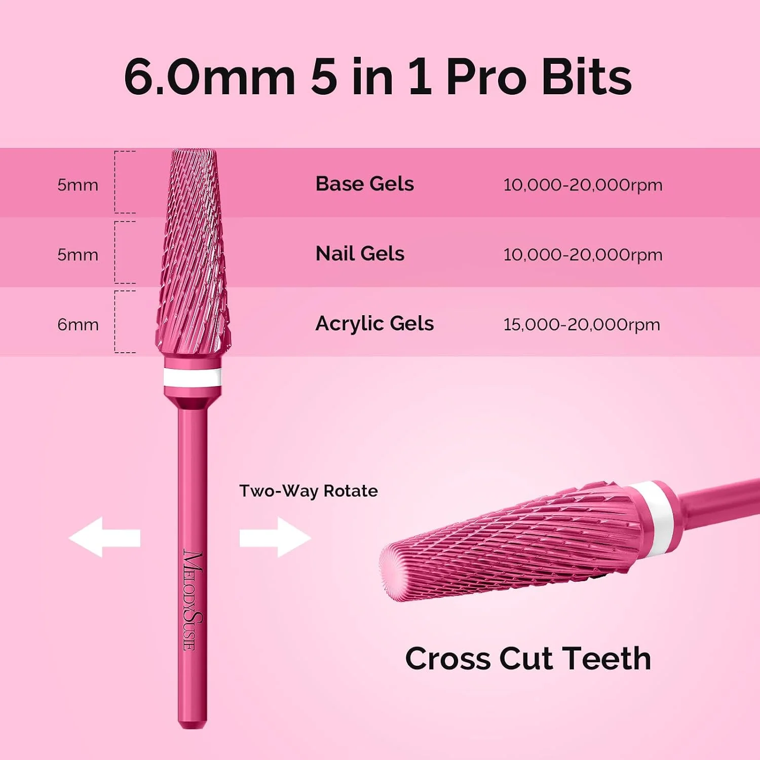 5 in 1 Pro Multi-function Mixed Sizes Tungsten Carbide Nail Drill Bit
