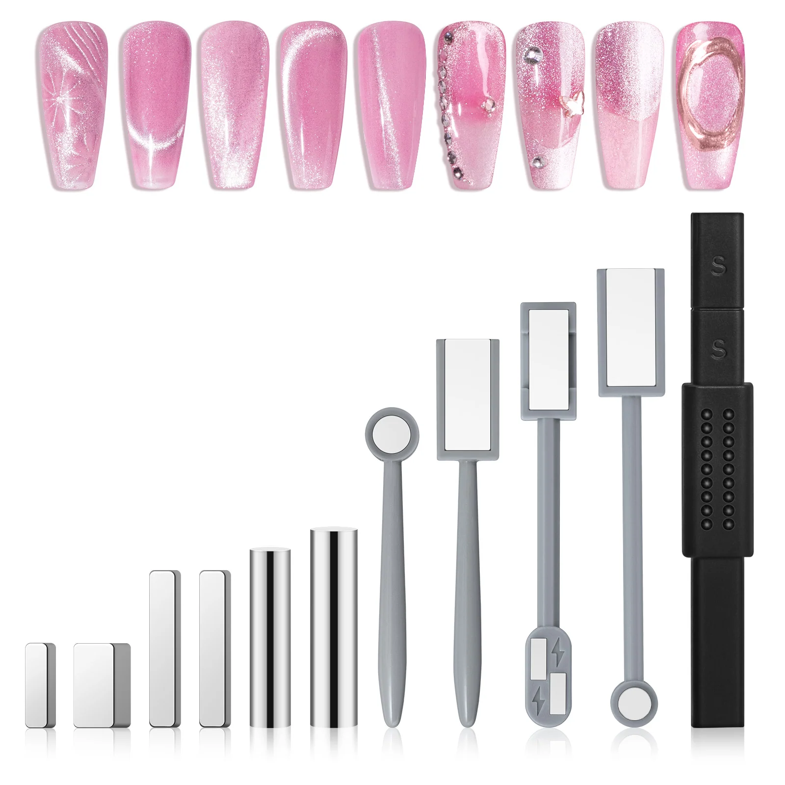 MelodySusie Cat Eye Gel Nail Polish Magnet Set, 11 Pieces