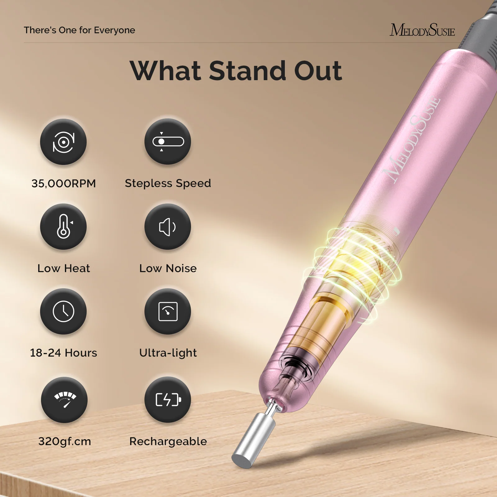 SM320G Rechargeable 35,000RPM Nail Drill Gift Box