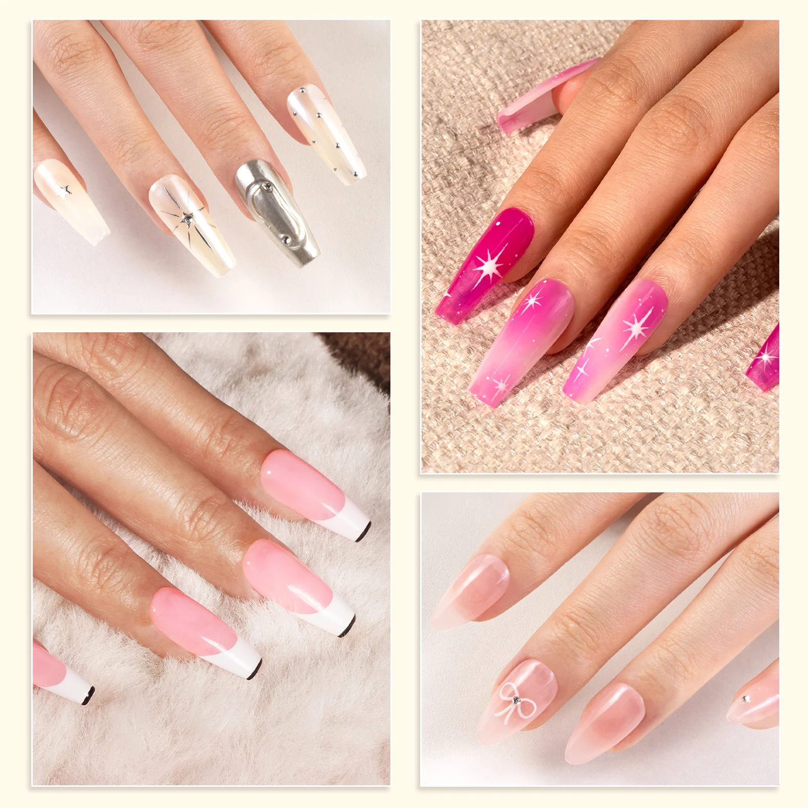 Jeweliver Jelly TPO-Free Gel Nail Polish Set 6 Colors 15ml - Warm Season
