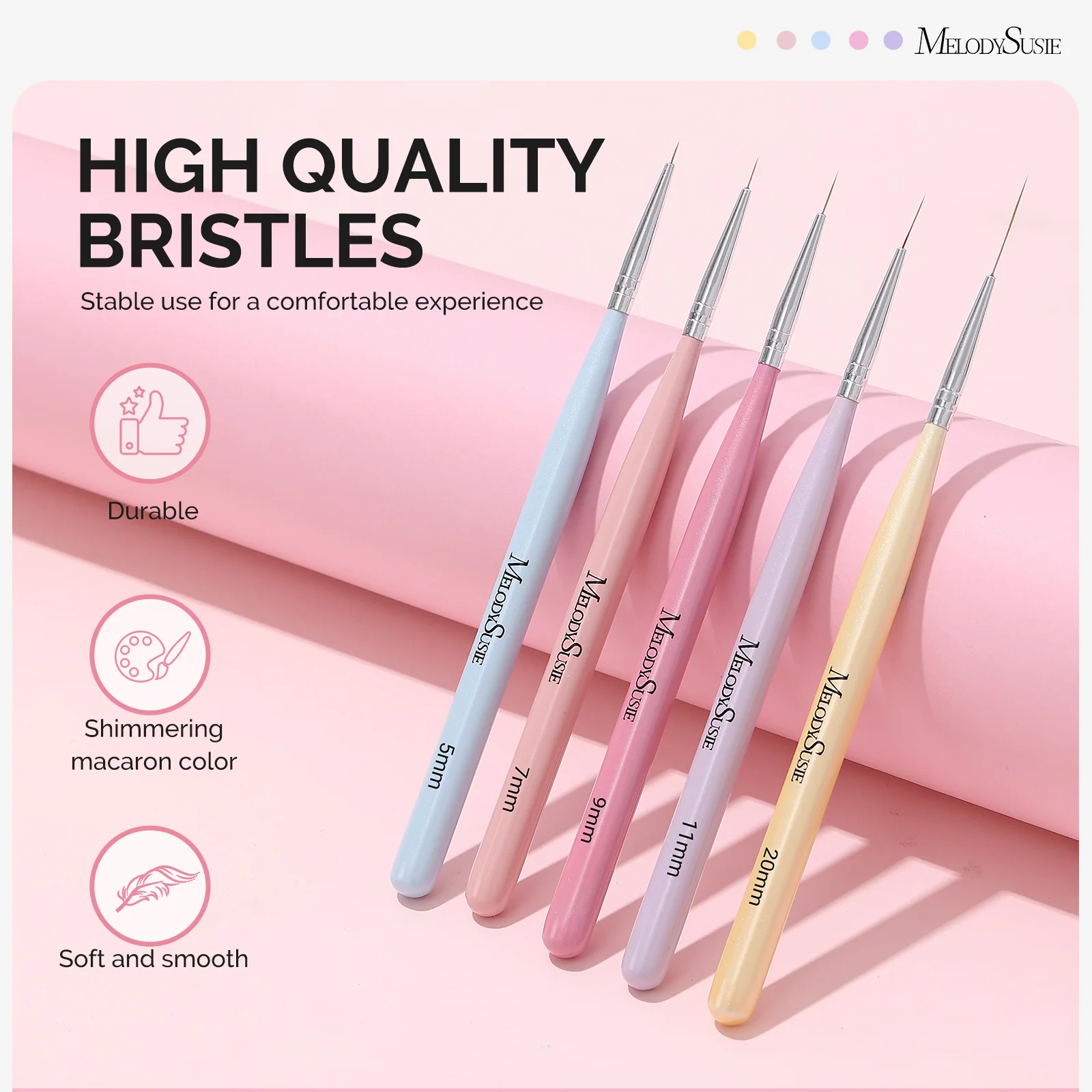 Nail Art Liner Brushes 5Pcs for Thin Lines - US Only