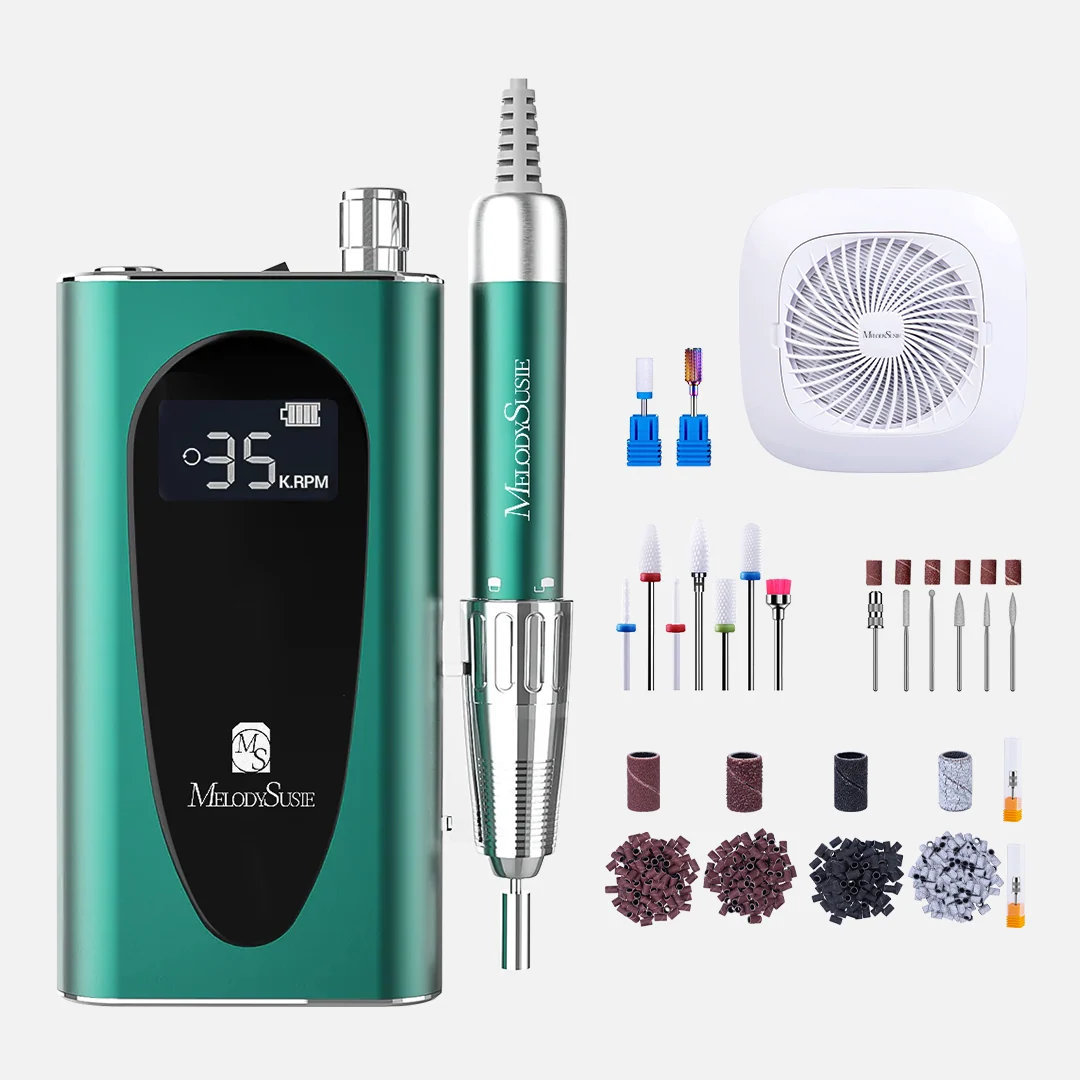 Sparkle Plus(MM400C) Rechargeable Nail Drill 35,000RPM Cordless for Mobile Techs