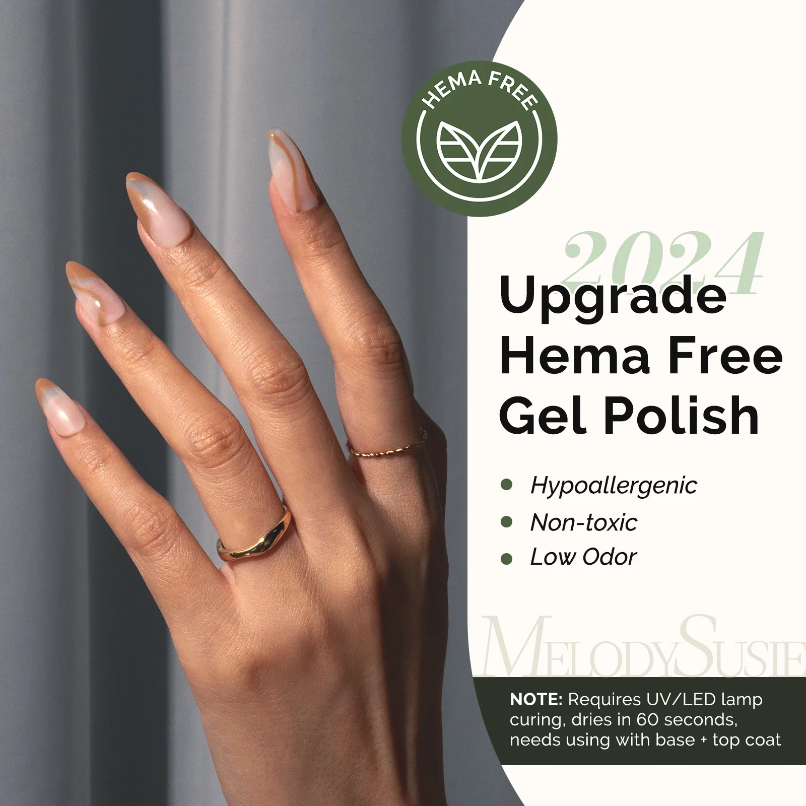 377 Caramel Brown HEMA-Free Gel Nail Polish 0.5 fl oz 15ml