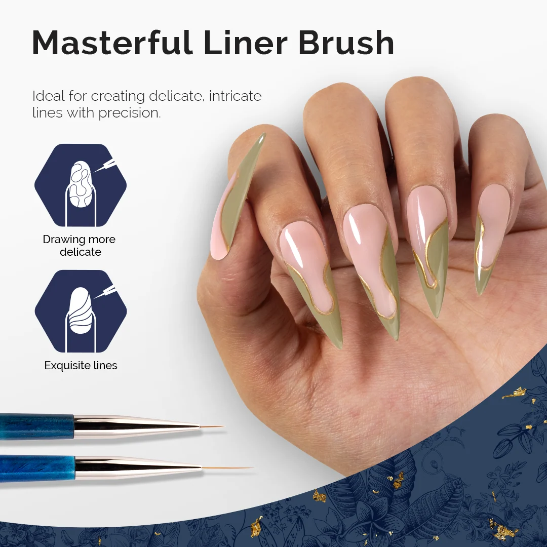 Modular Design Nail Art Liner Brush Set of 5