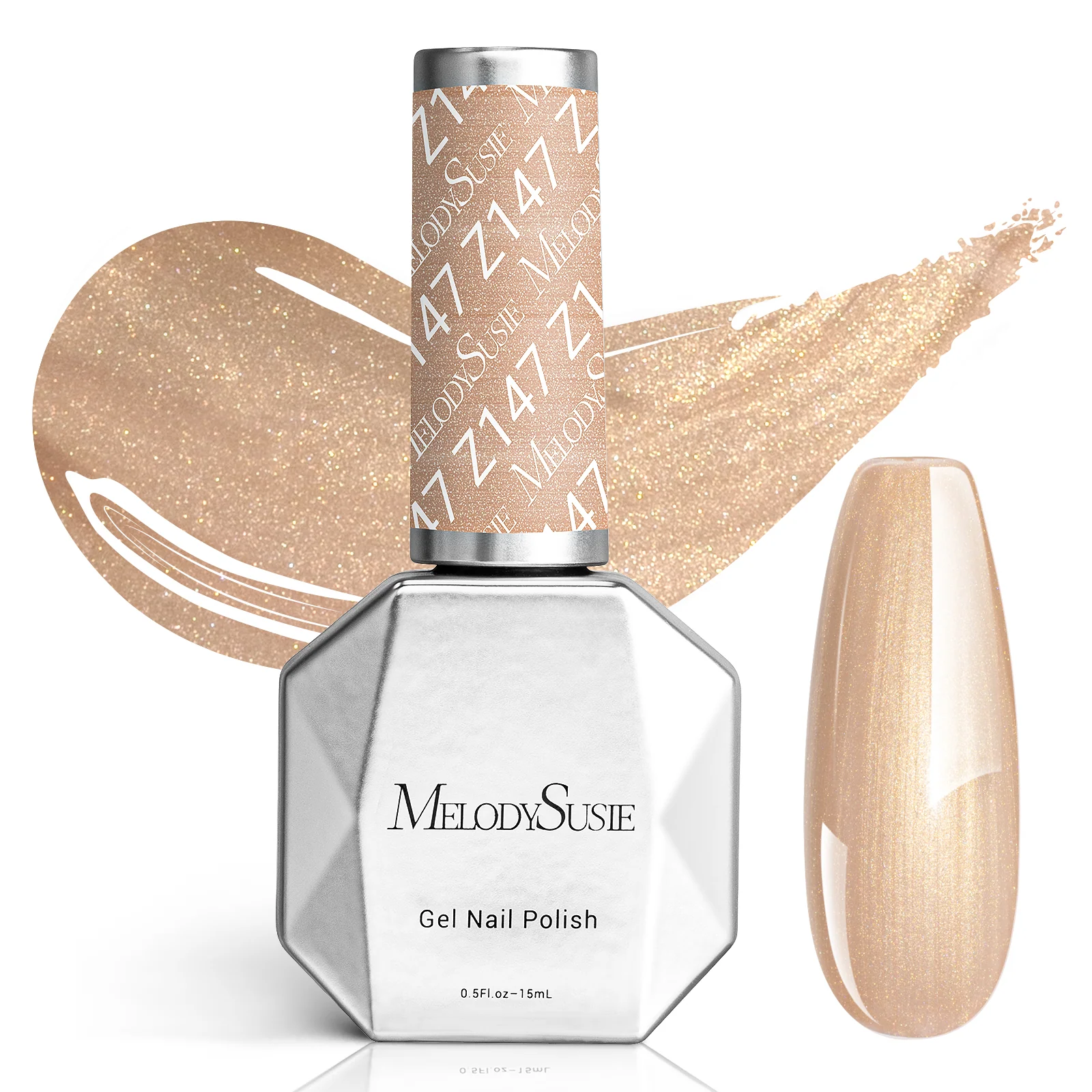 Z147 Sunrise Nude Gold - TPO-Free Faster UV Curing Gel Nail Polish 0.5 fl oz/15ml