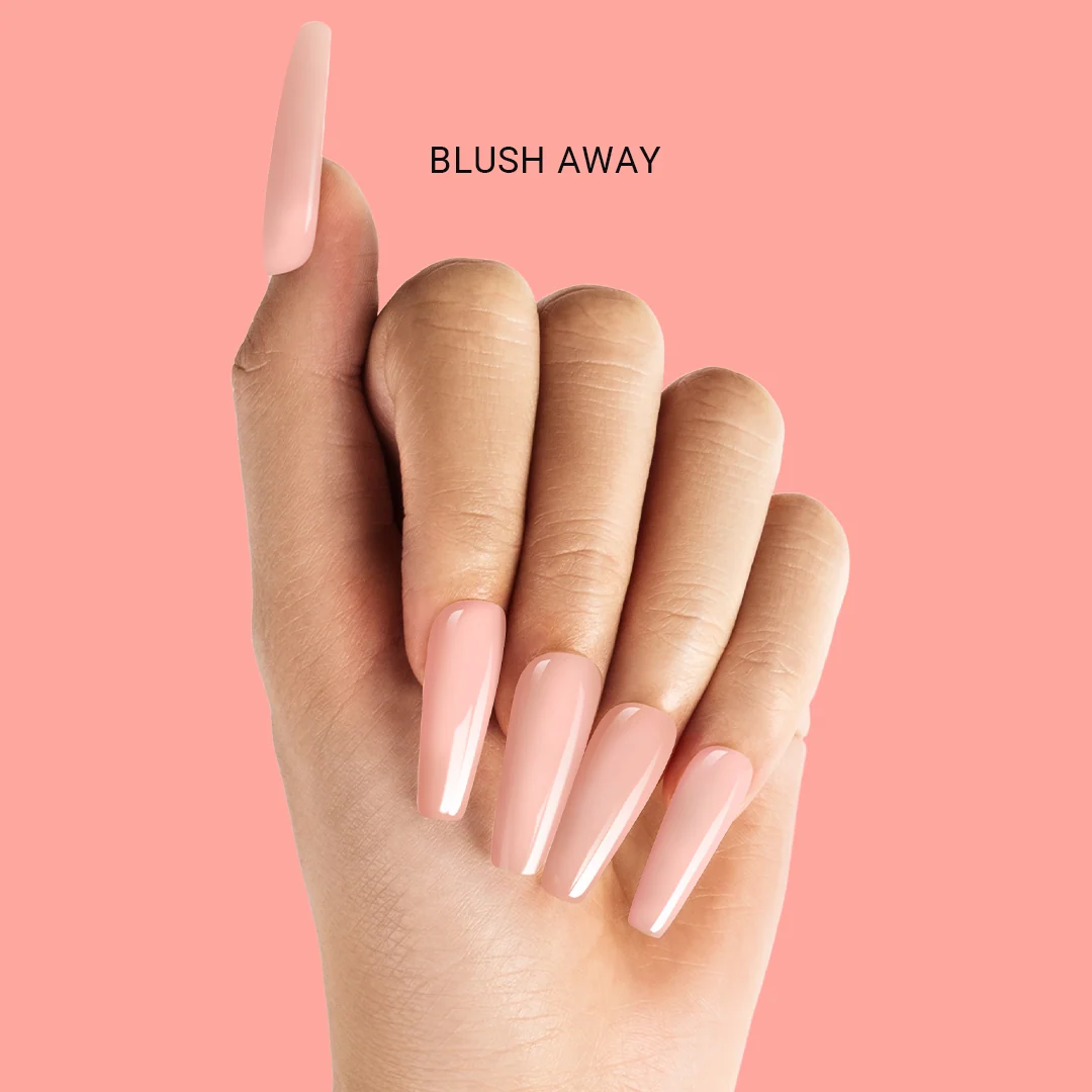 LED/UV Nail Lamps & Nail Drill Bits | MelodySusie 多合一水晶甲与蘸粉，Blush Away，2 Oz