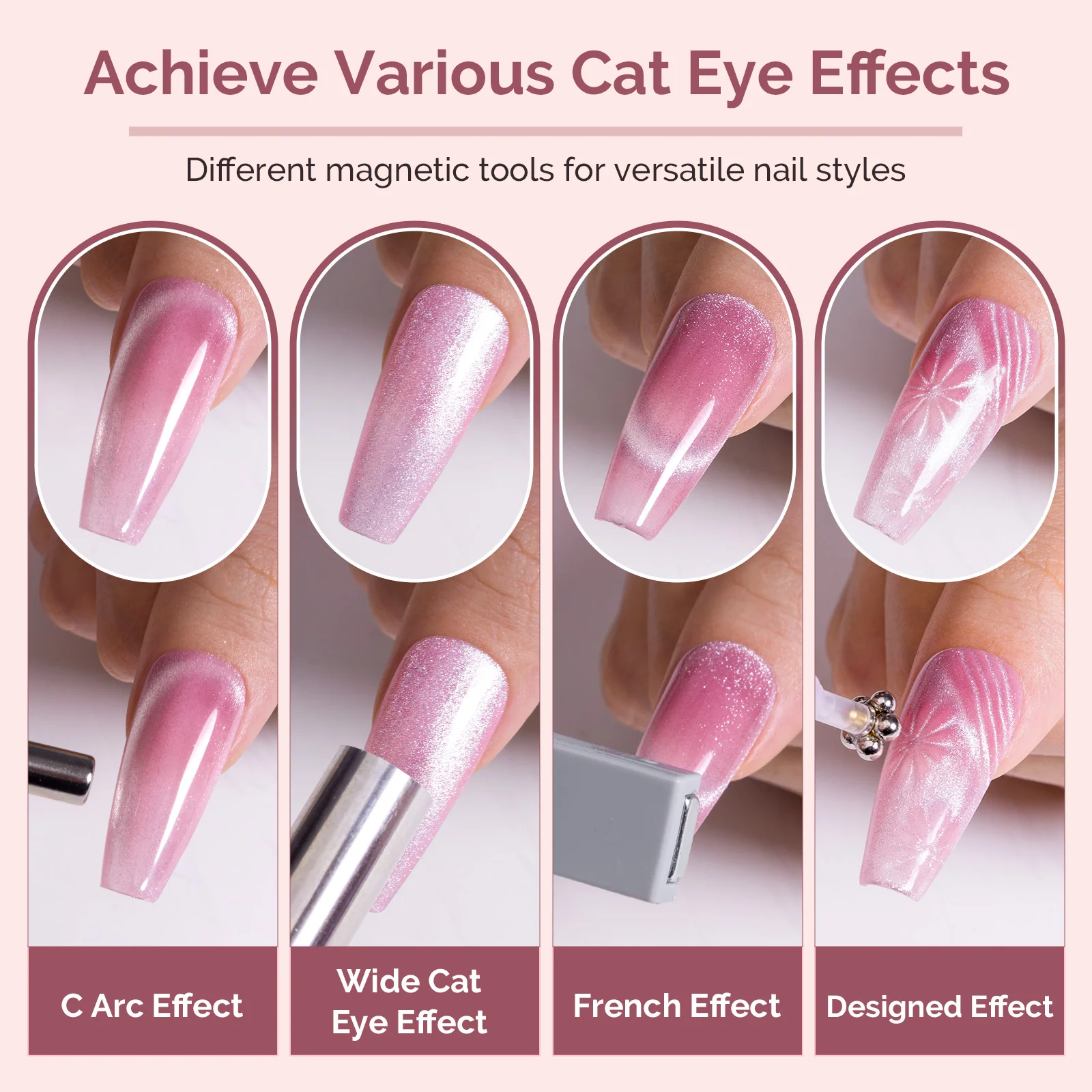 Cat Eye Gel Nail Polish Magnet Set 11 Pieces for Nail Art